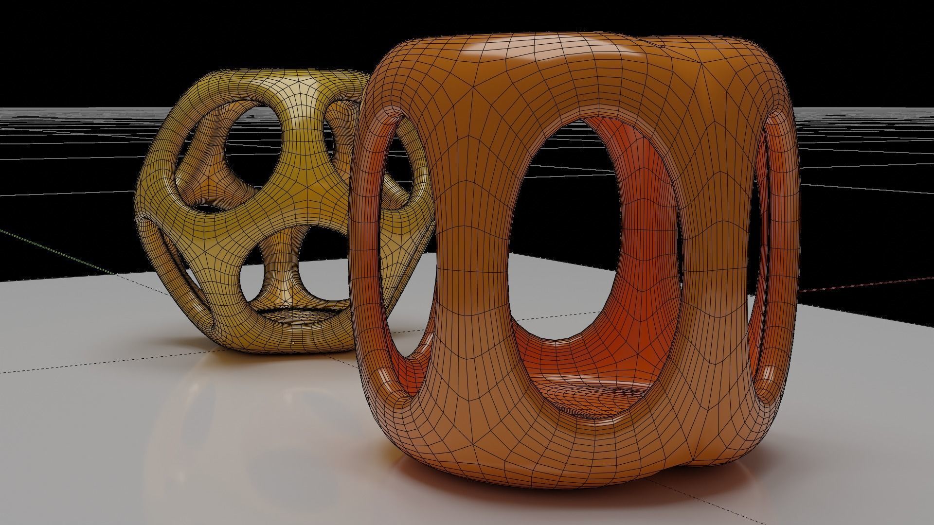 Geometric Containers Cage Vases 3D print model_9