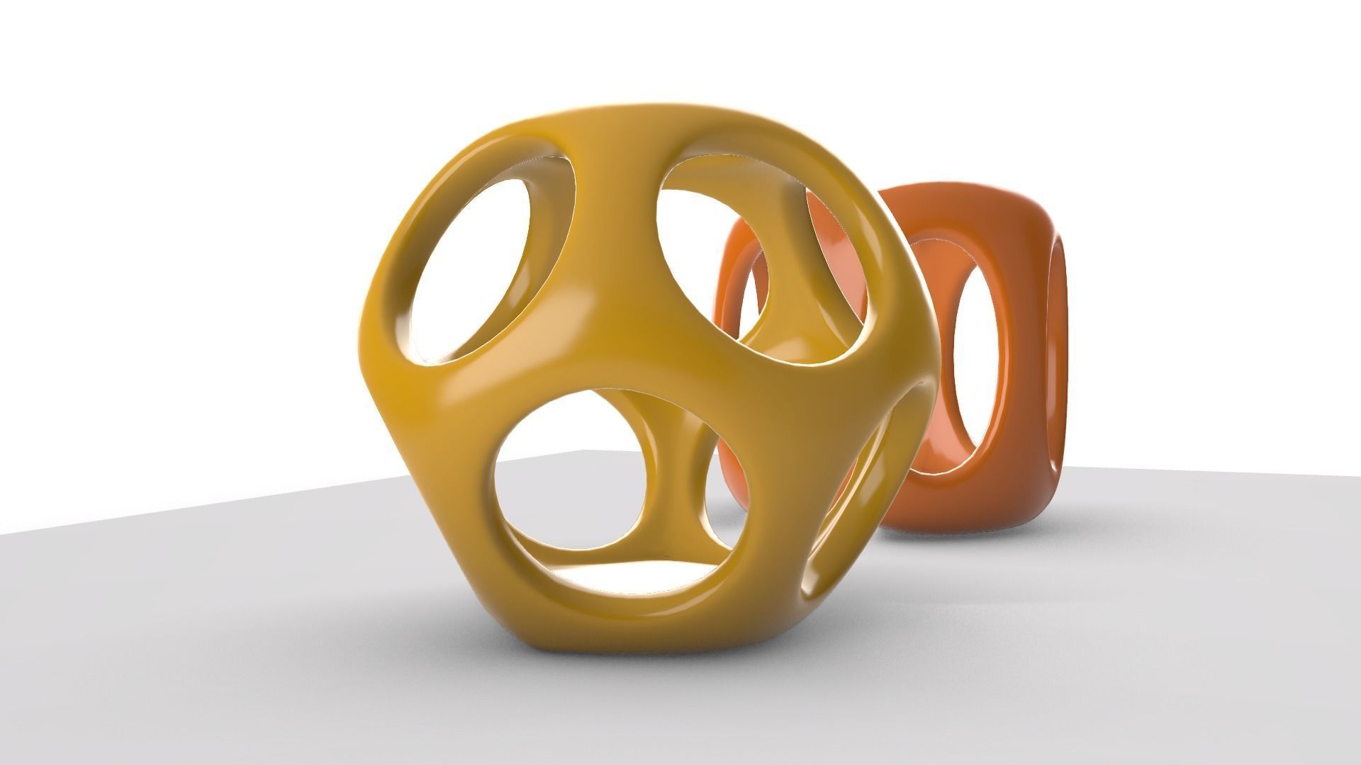 Geometric Containers Cage Vases 3D print model_34