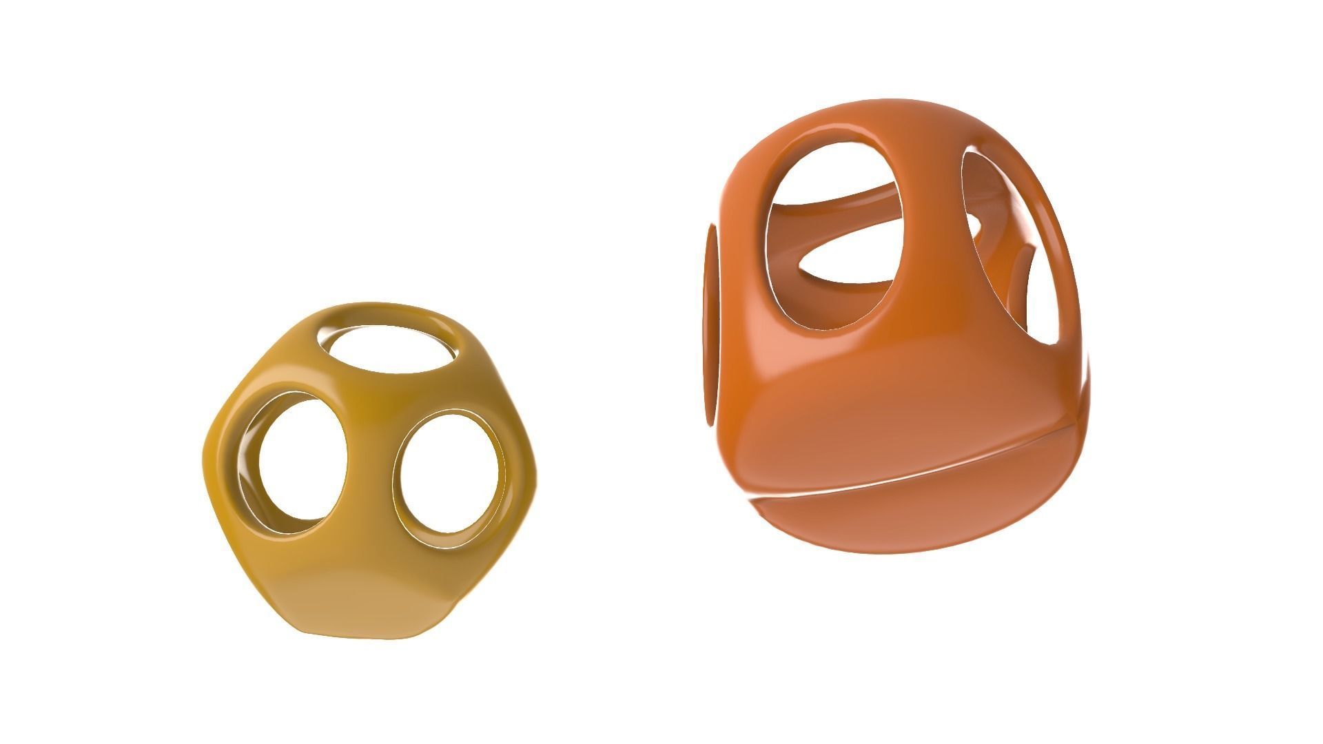 Geometric Containers Cage Vases 3D print model_44