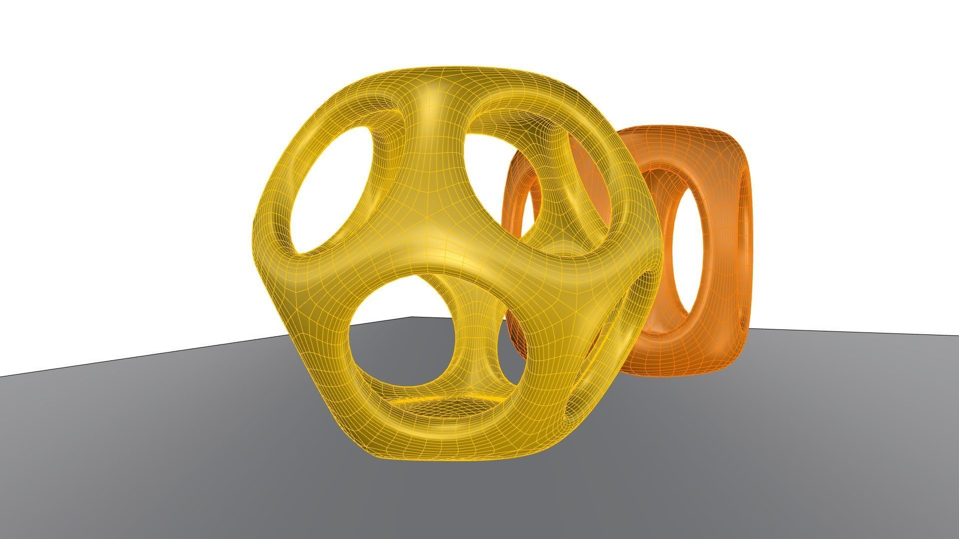 Geometric Containers Cage Vases 3D print model_35