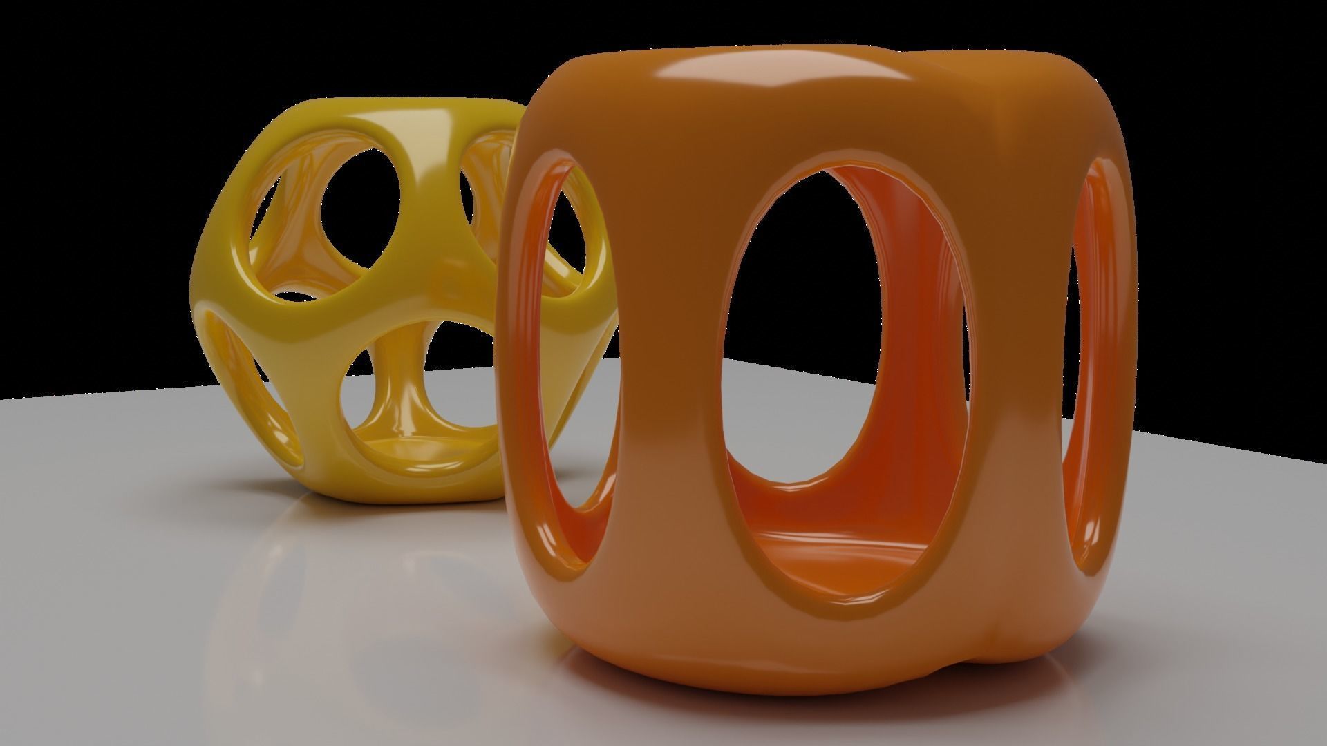 Geometric Containers Cage Vases 3D print model_8