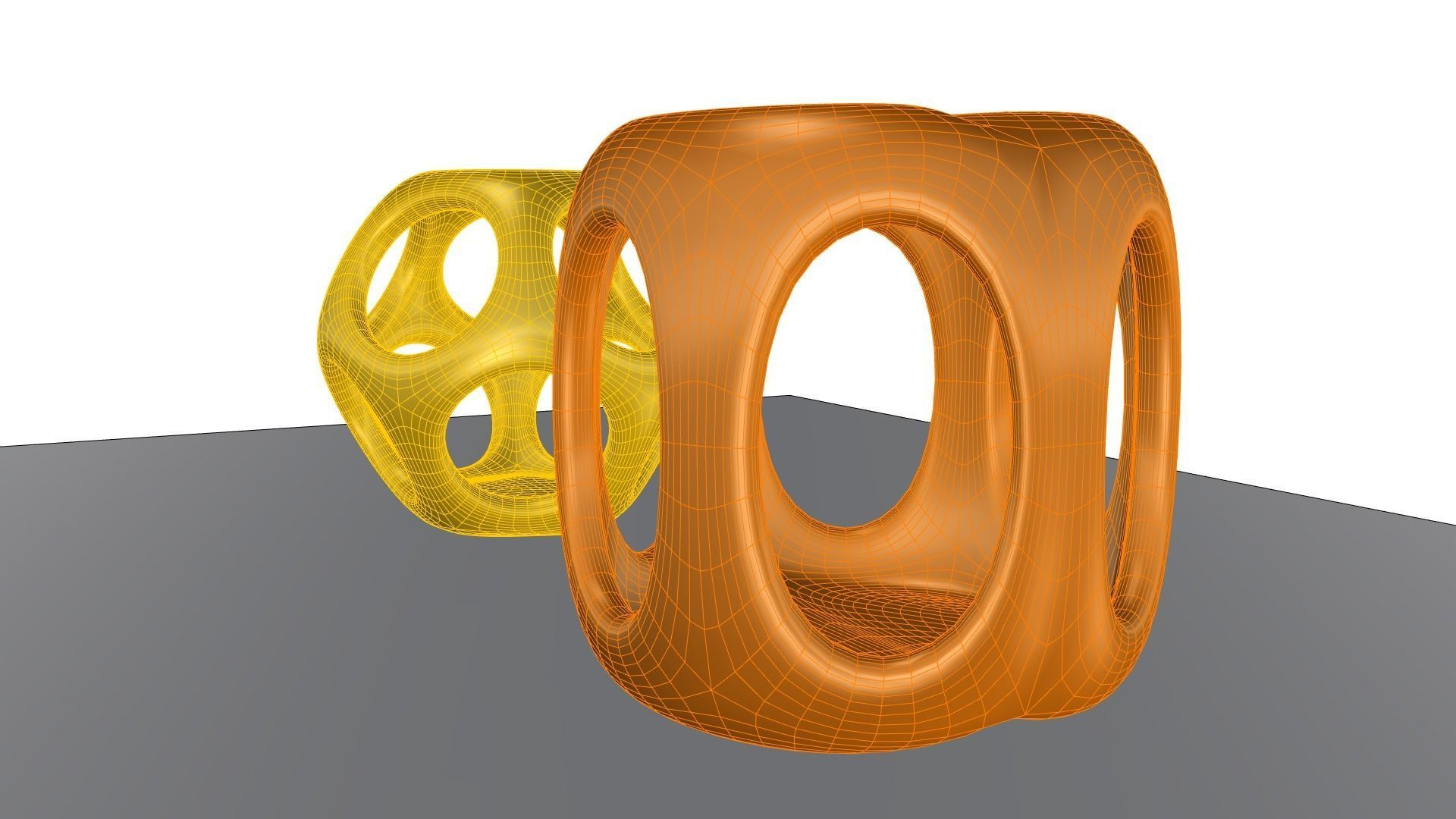 Geometric Containers Cage Vases 3D print model_39