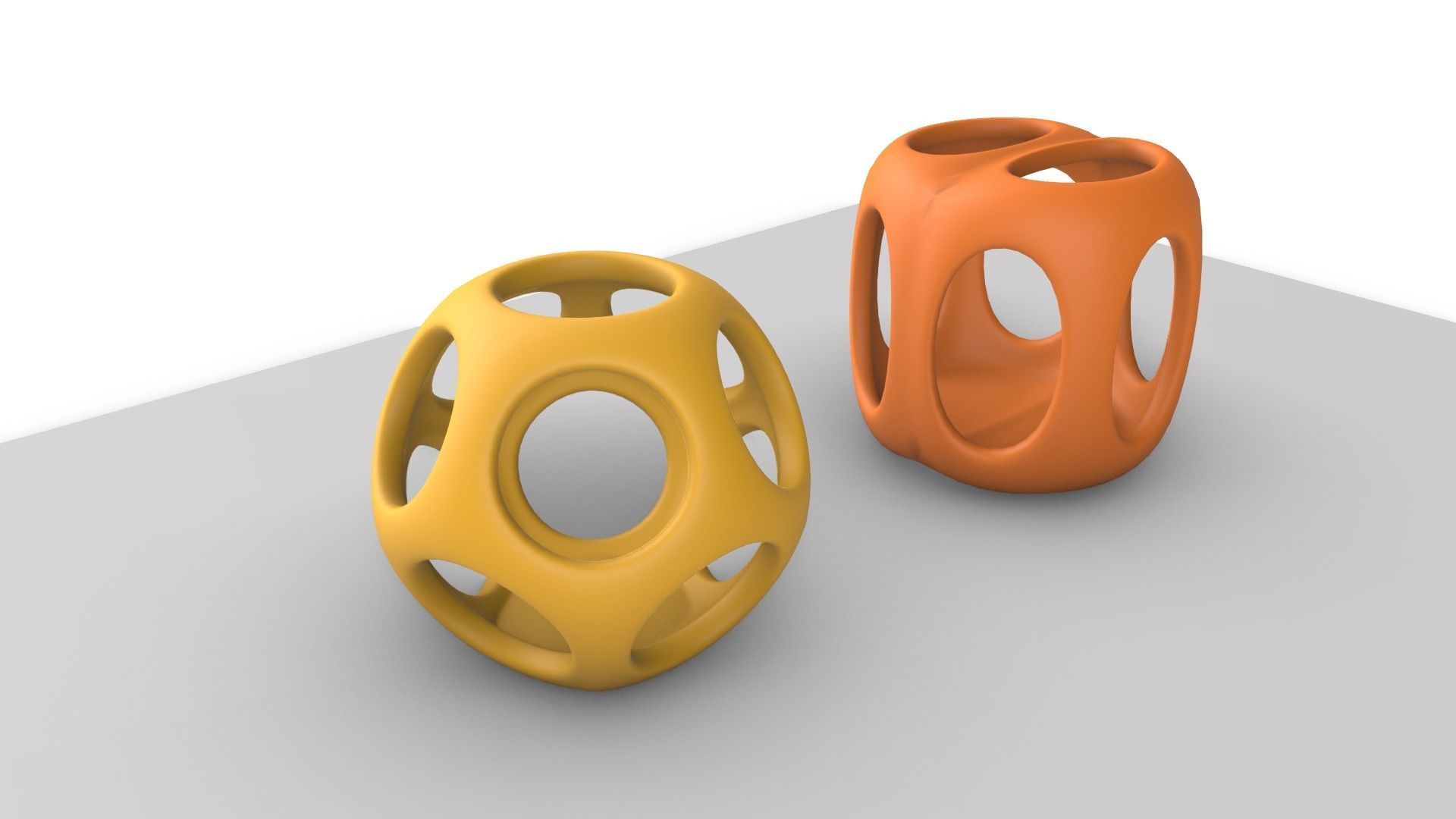 Geometric Containers Cage Vases 3D print model_50
