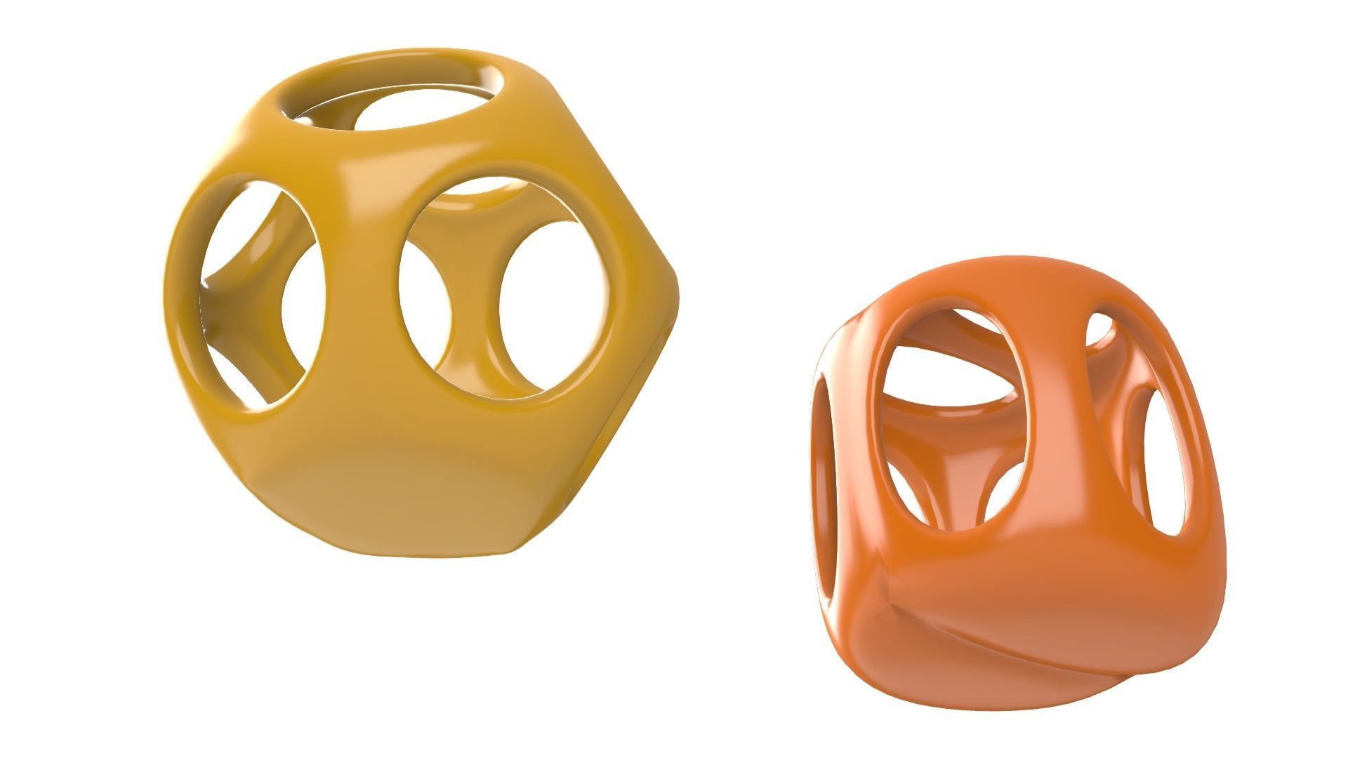 Geometric Containers Cage Vases 3D print model_42