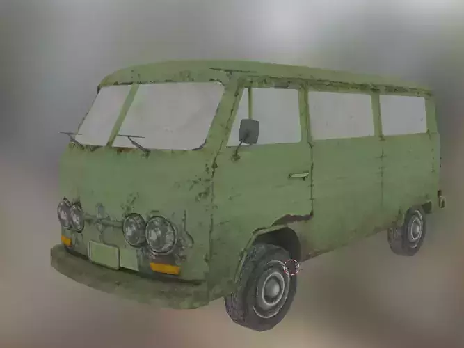 old bus Low-poly 3D model