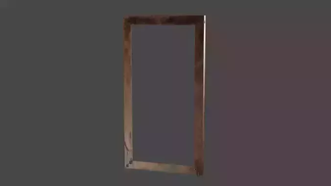 High Quality Low Poly Wooden Window Frame for Game Development