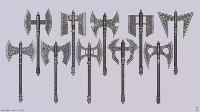 Fantasy axe collection 