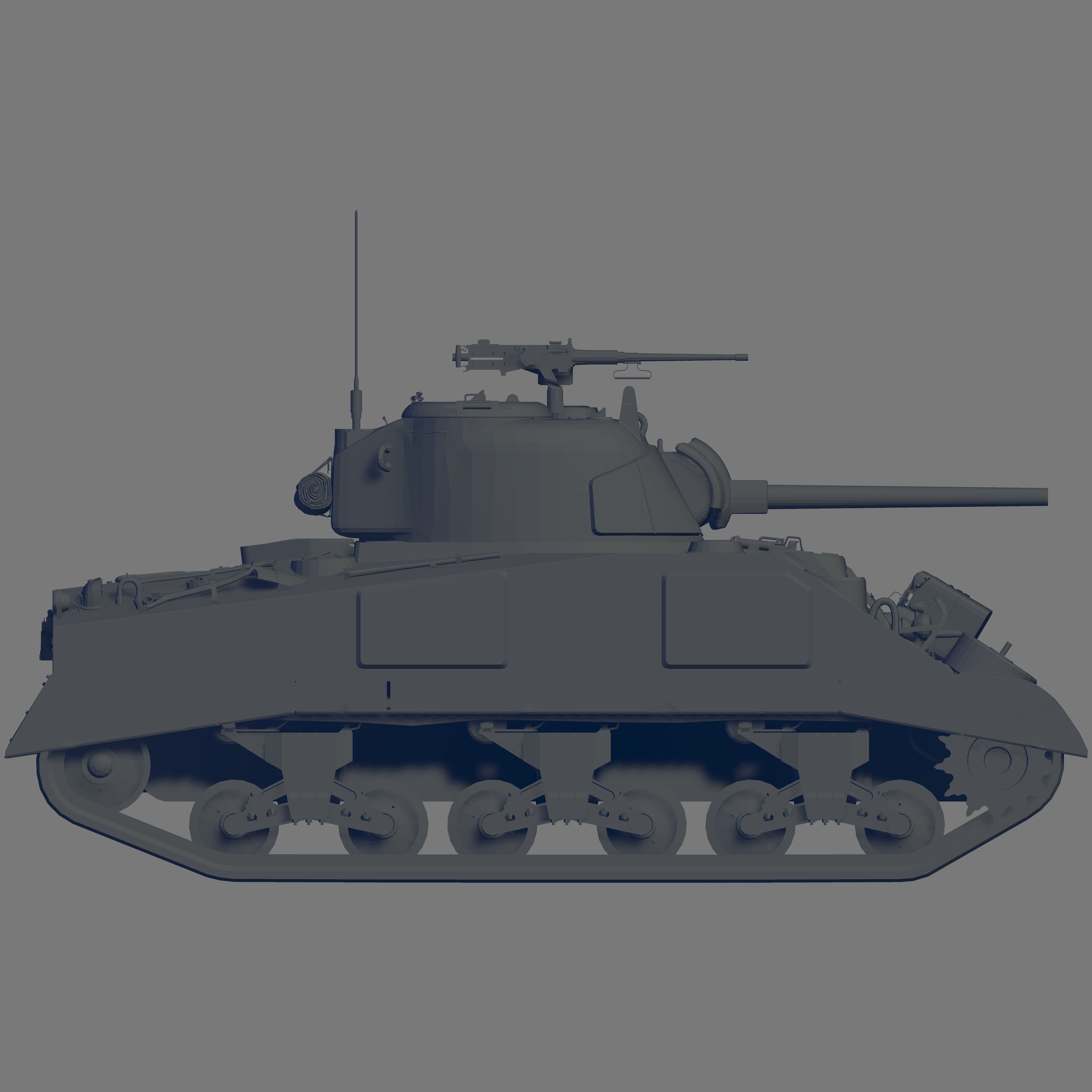 M4 Sherman 3D model_3