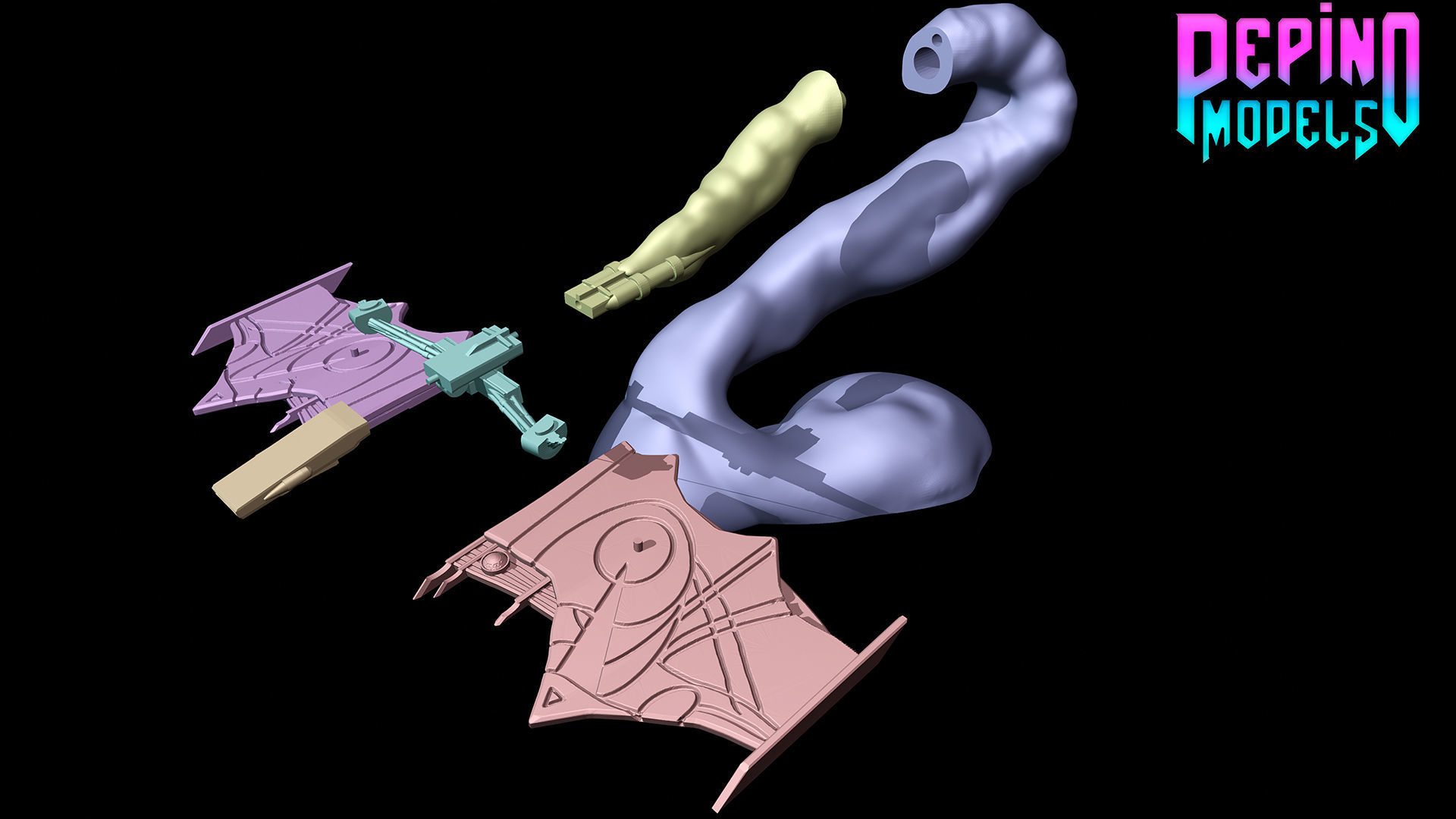 Green Goblin from Spiderman - 62mm scale miniature 3D print model_5