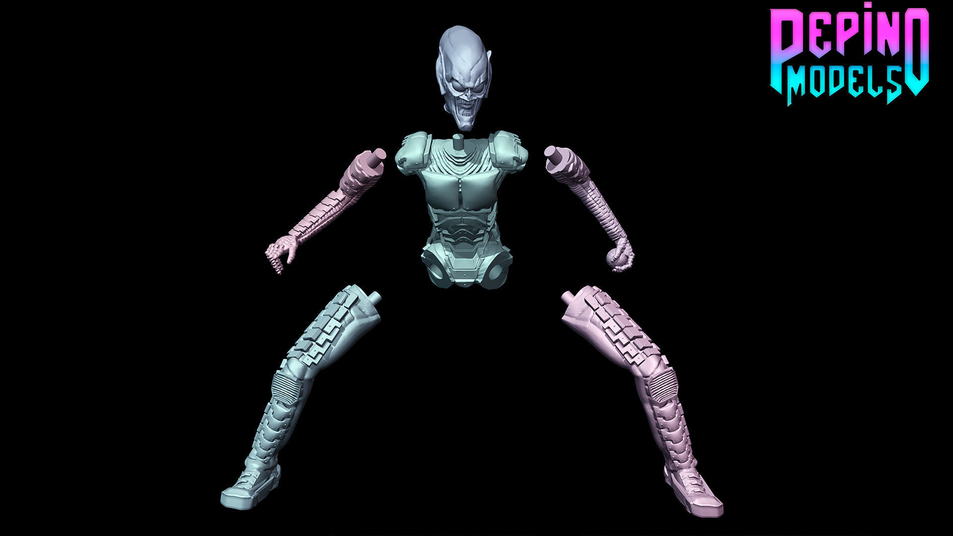 Green Goblin from Spiderman - 62mm scale miniature 3D print model_6