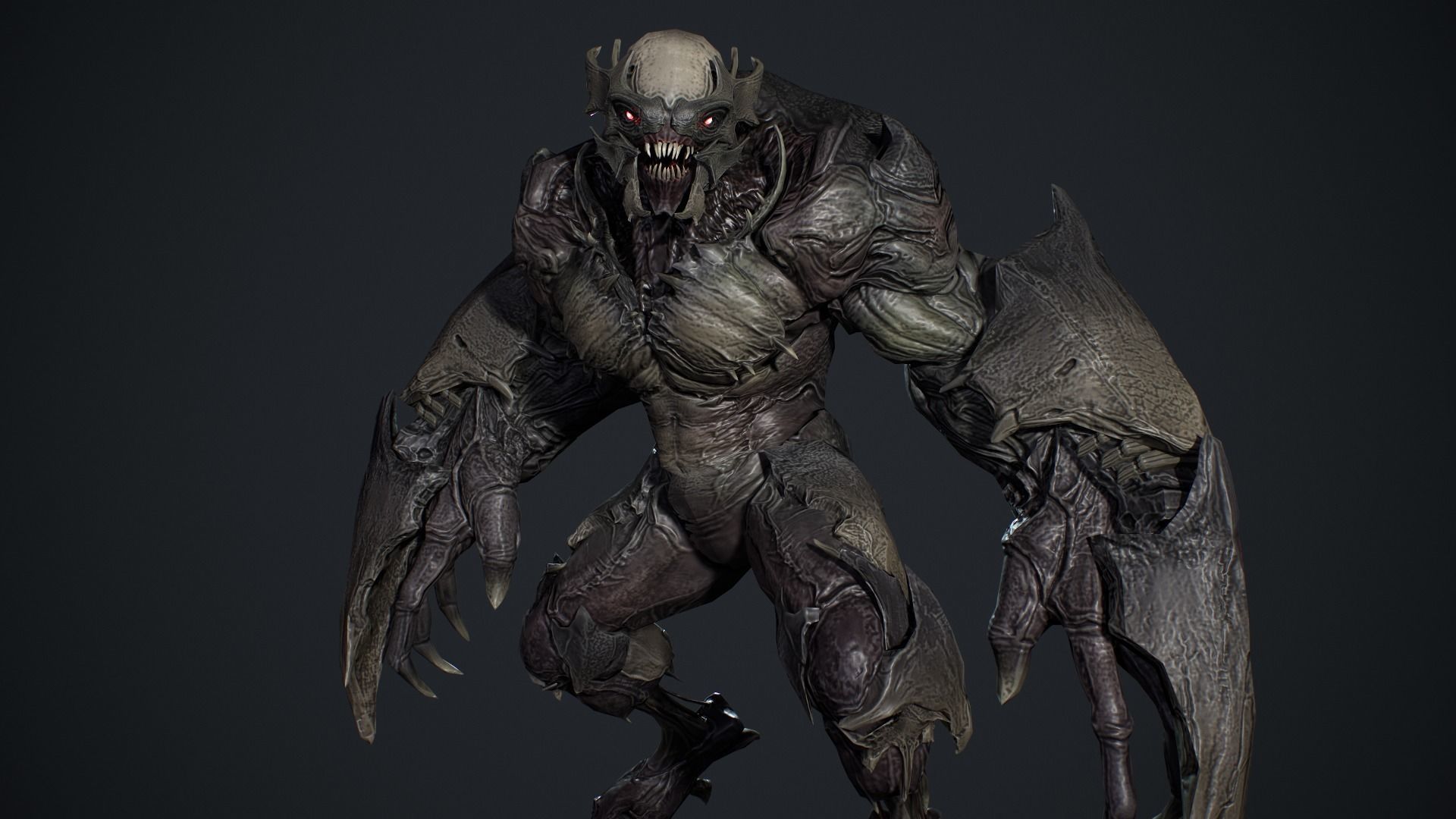 High Demon 4 Low-poly 3D model_14