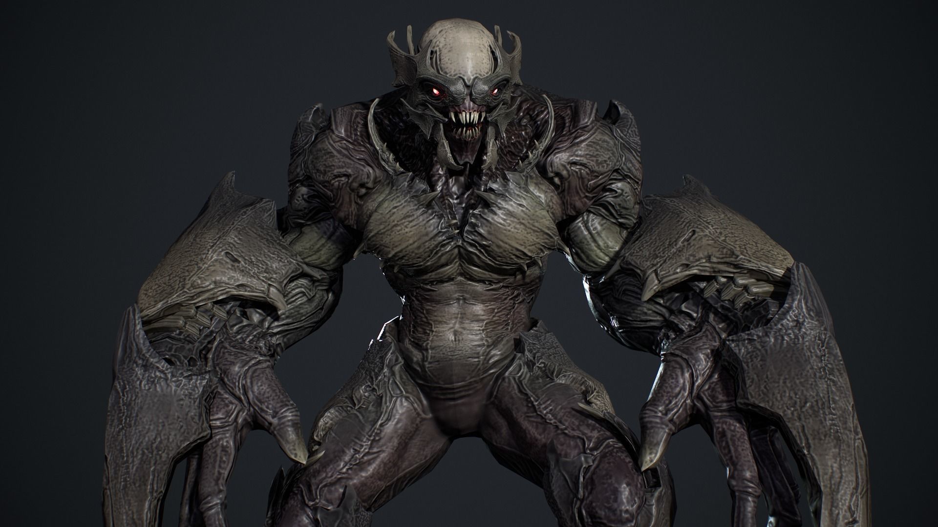 High Demon 4 Low-poly 3D model_17