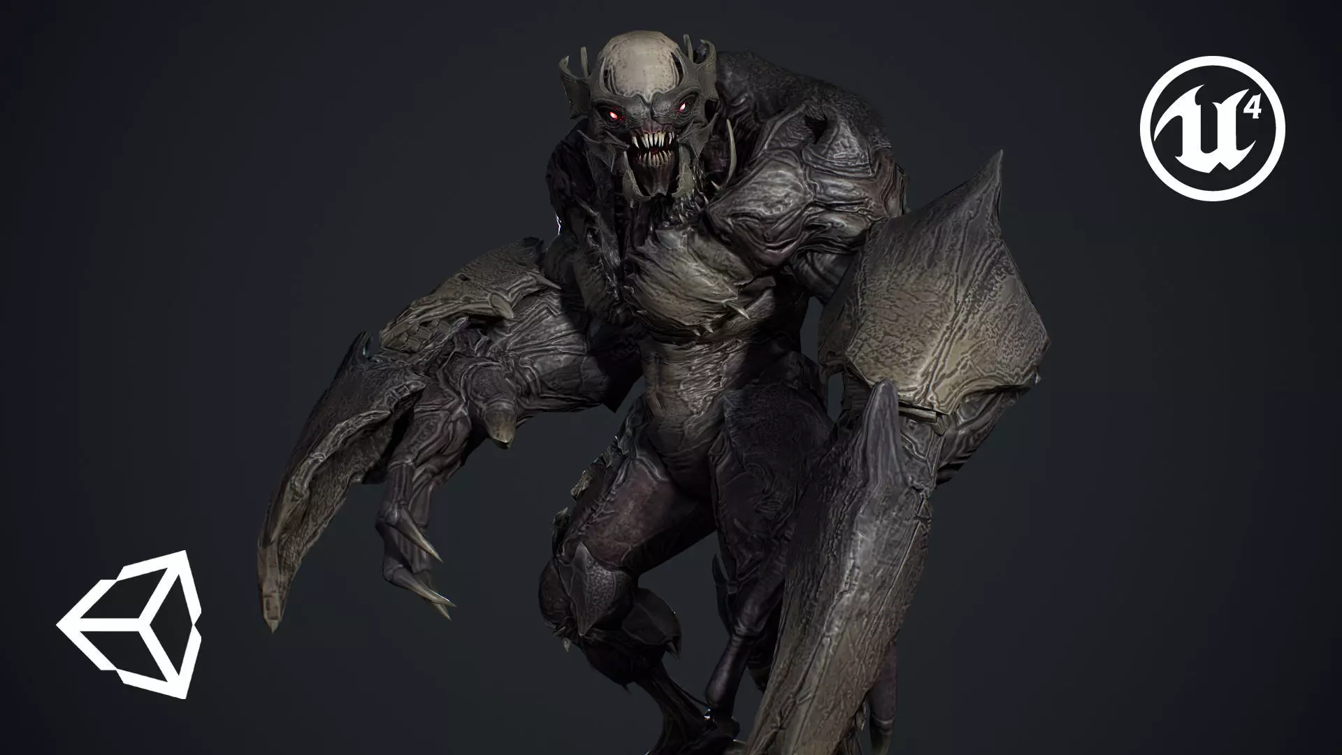 High Demon 4 Low-poly 3D model_0