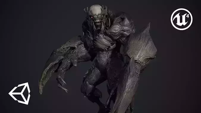 High Demon 4 Low-poly 3D model