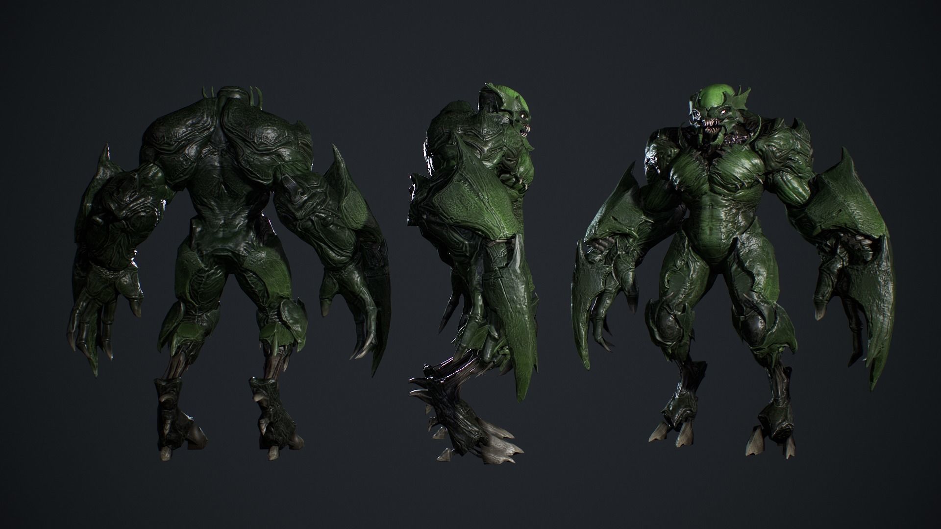 High Demon 4 Low-poly 3D model_9