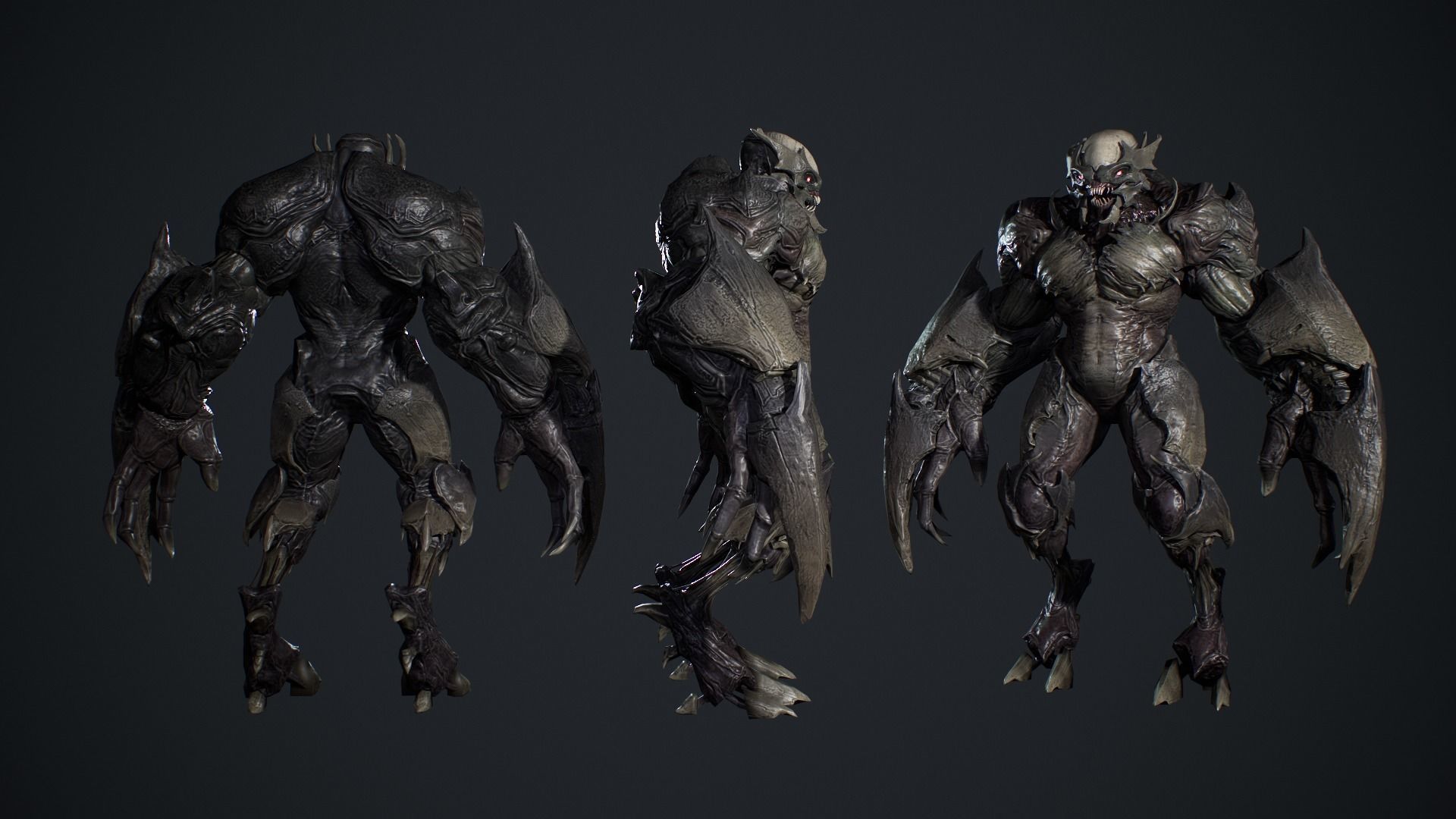 High Demon 4 Low-poly 3D model_7