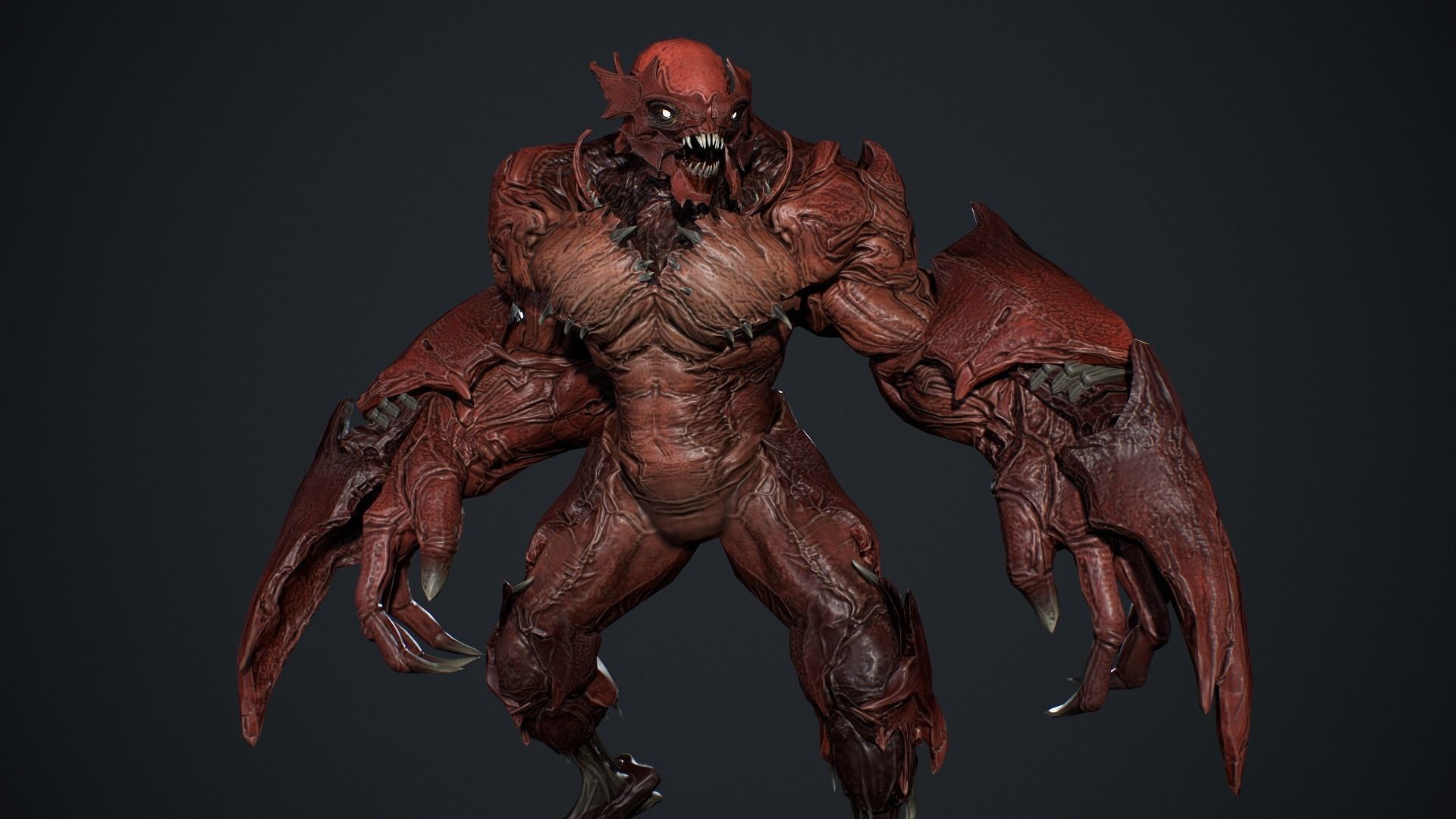 High Demon 4 Low-poly 3D model_16