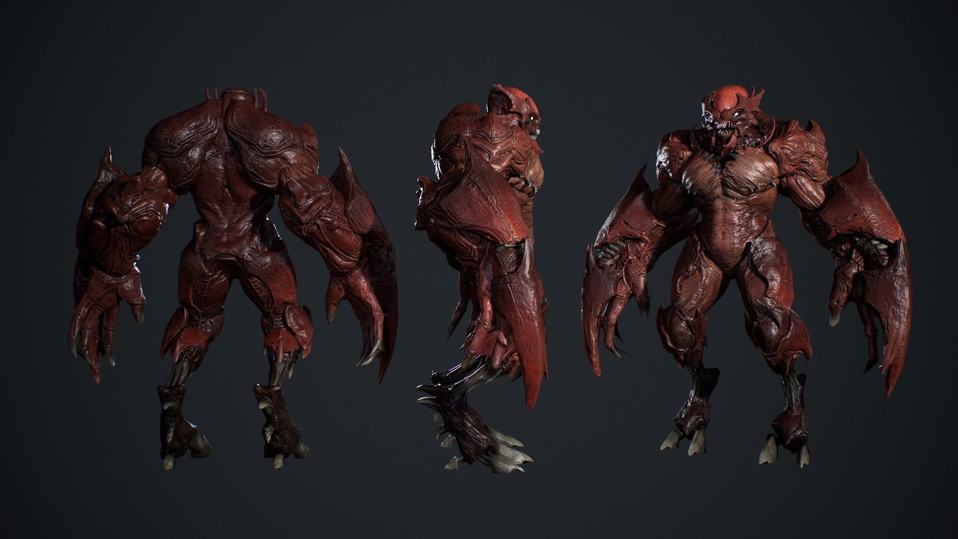 High Demon 4 Low-poly 3D model_8