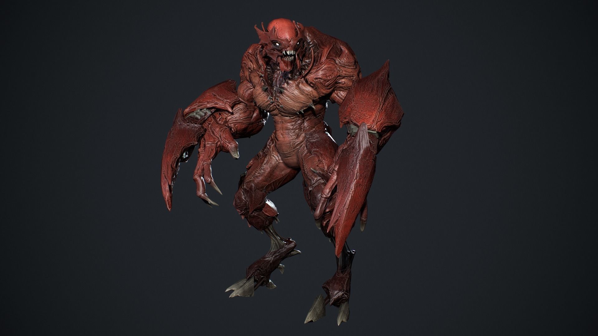 High Demon 4 Low-poly 3D model_19