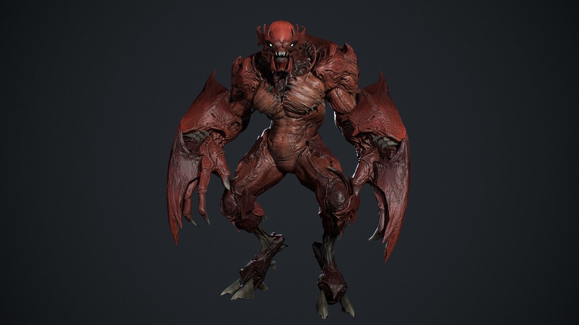 High Demon 4 Low-poly 3D model_13