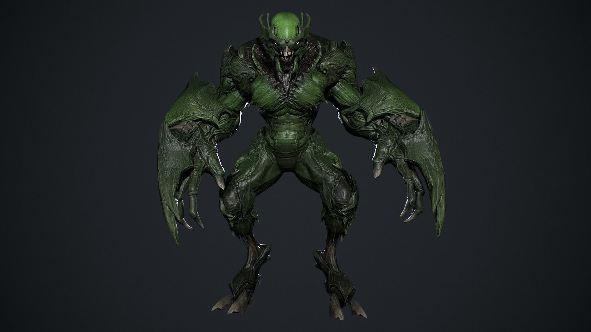 High Demon 4 Low-poly 3D model_15