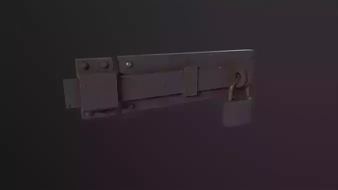 Metal Door Lock 3D Model Low-poly 3D model