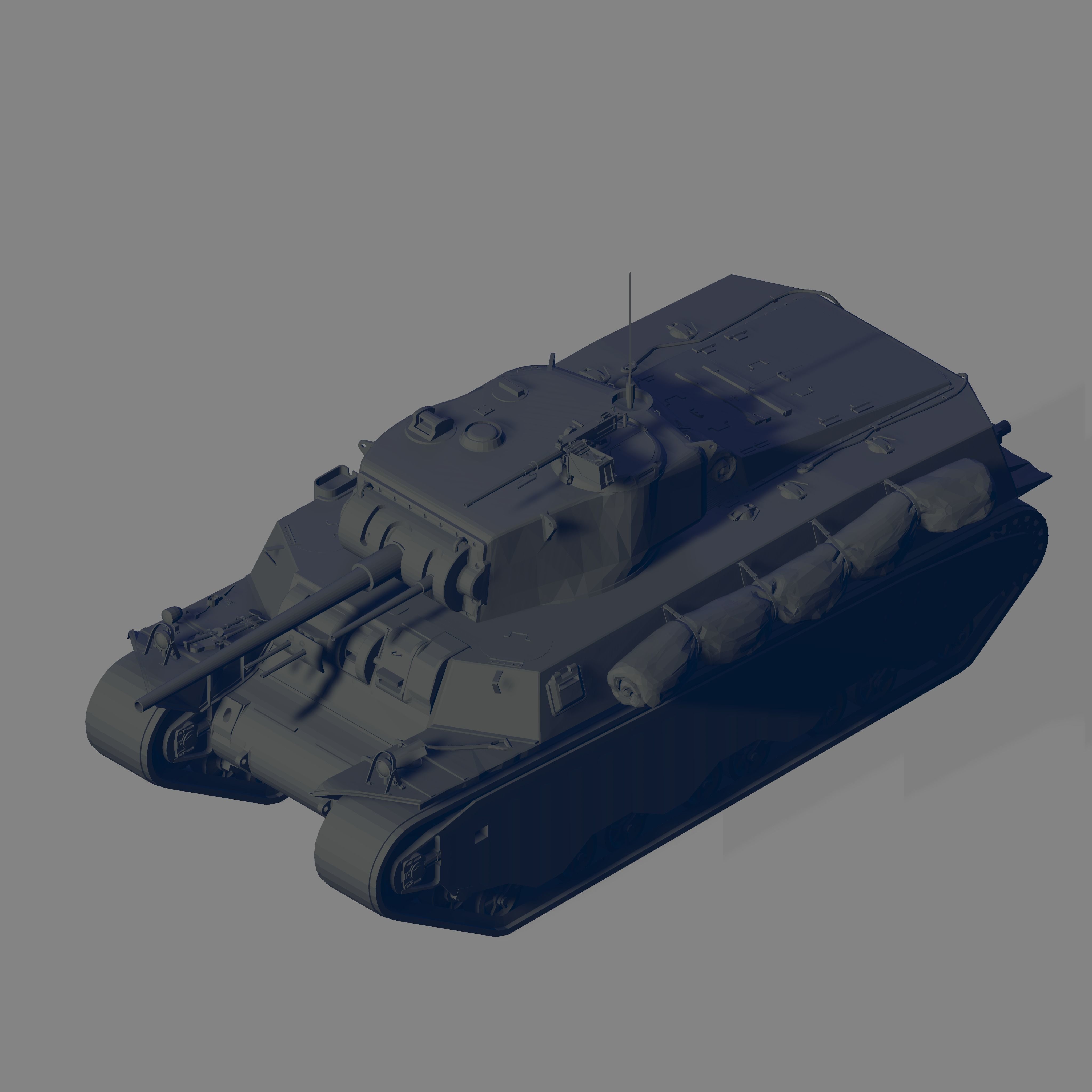 M6A1 Tank 3D model_1
