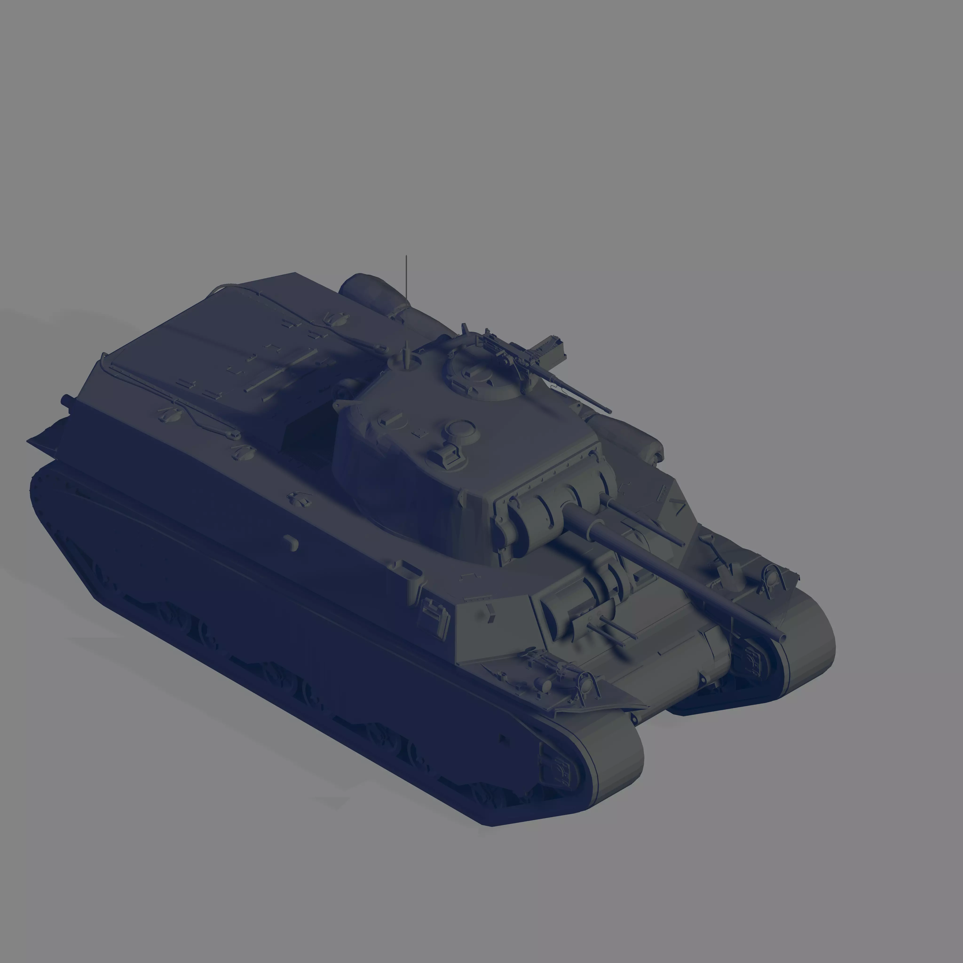 M6A1 Tank 3D model_0