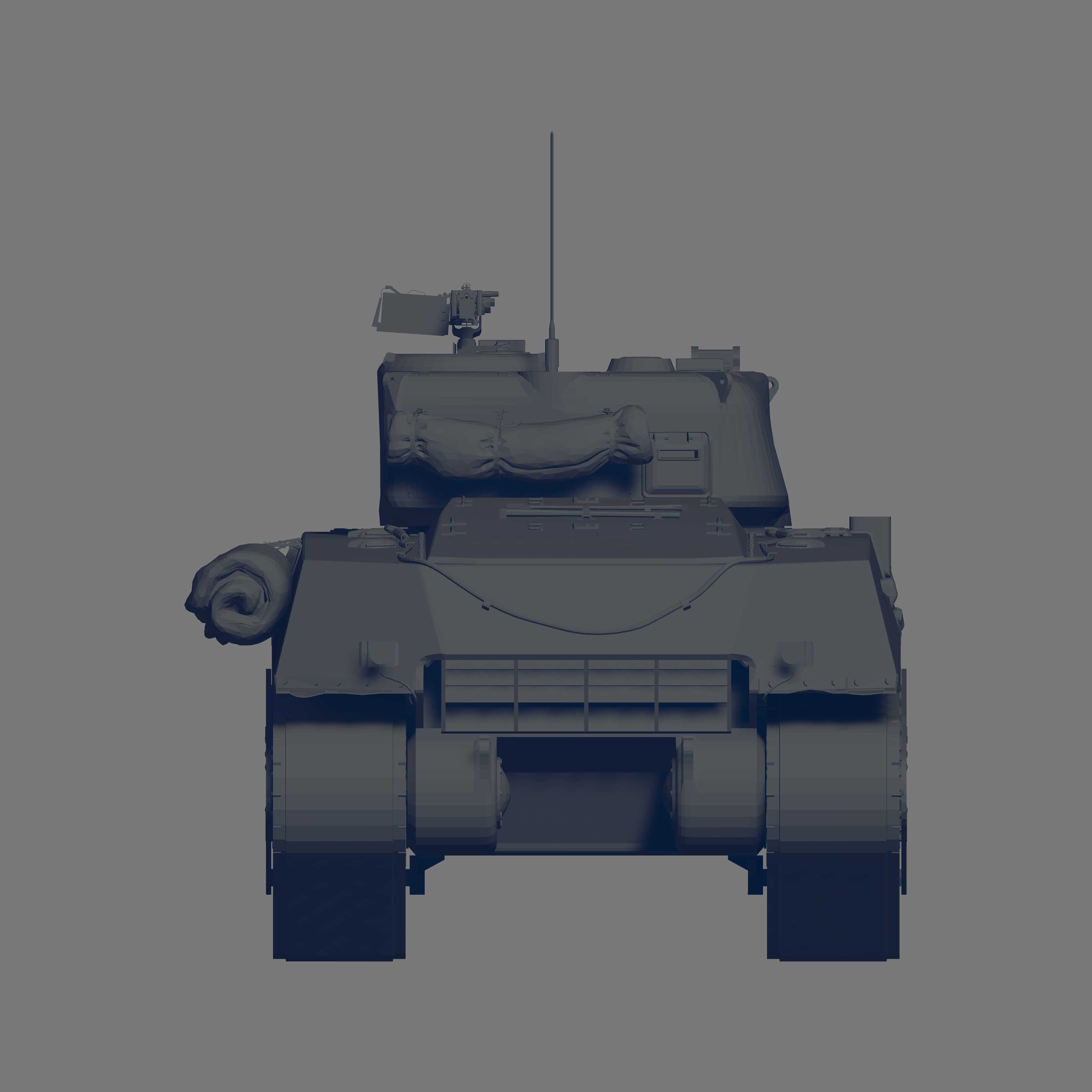 M6A1 Tank 3D model_4