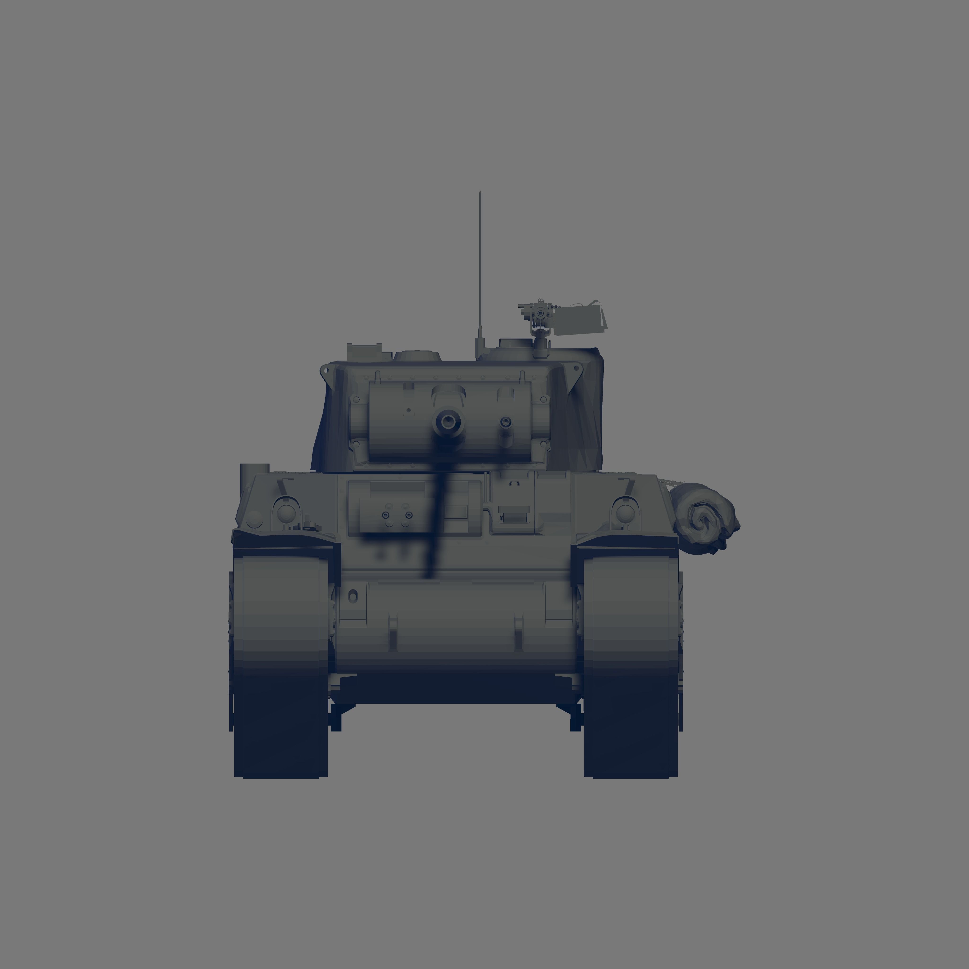 M6A1 Tank 3D model_2