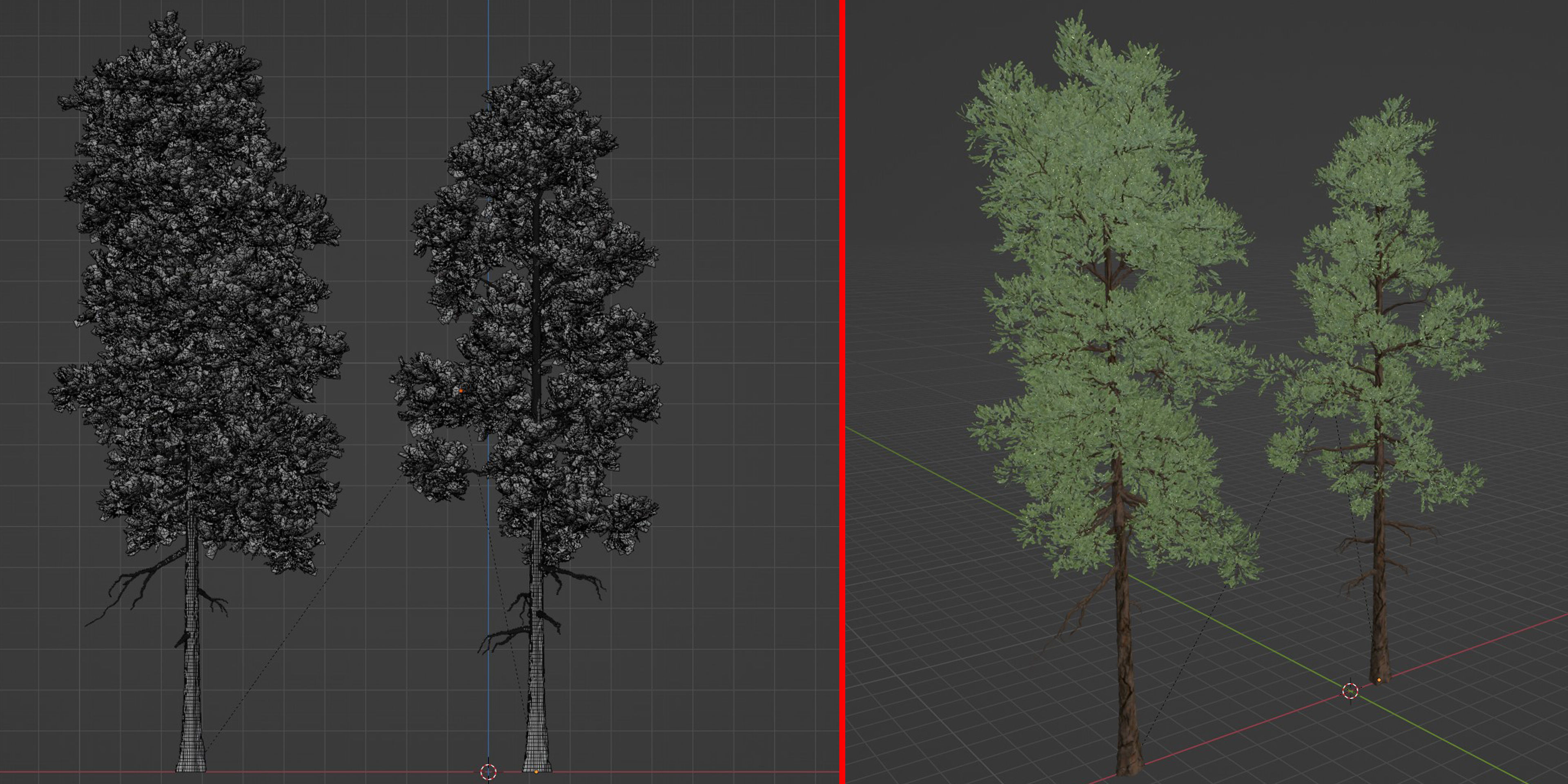 pine trees vol 18-Blender 3D model_6