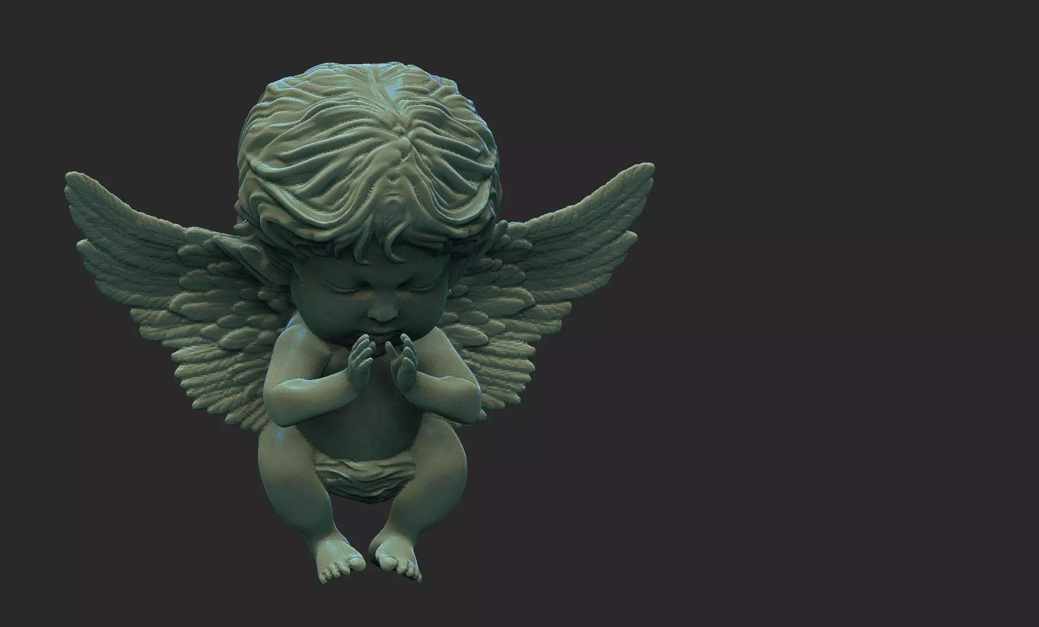 baby angel 3D print model_0