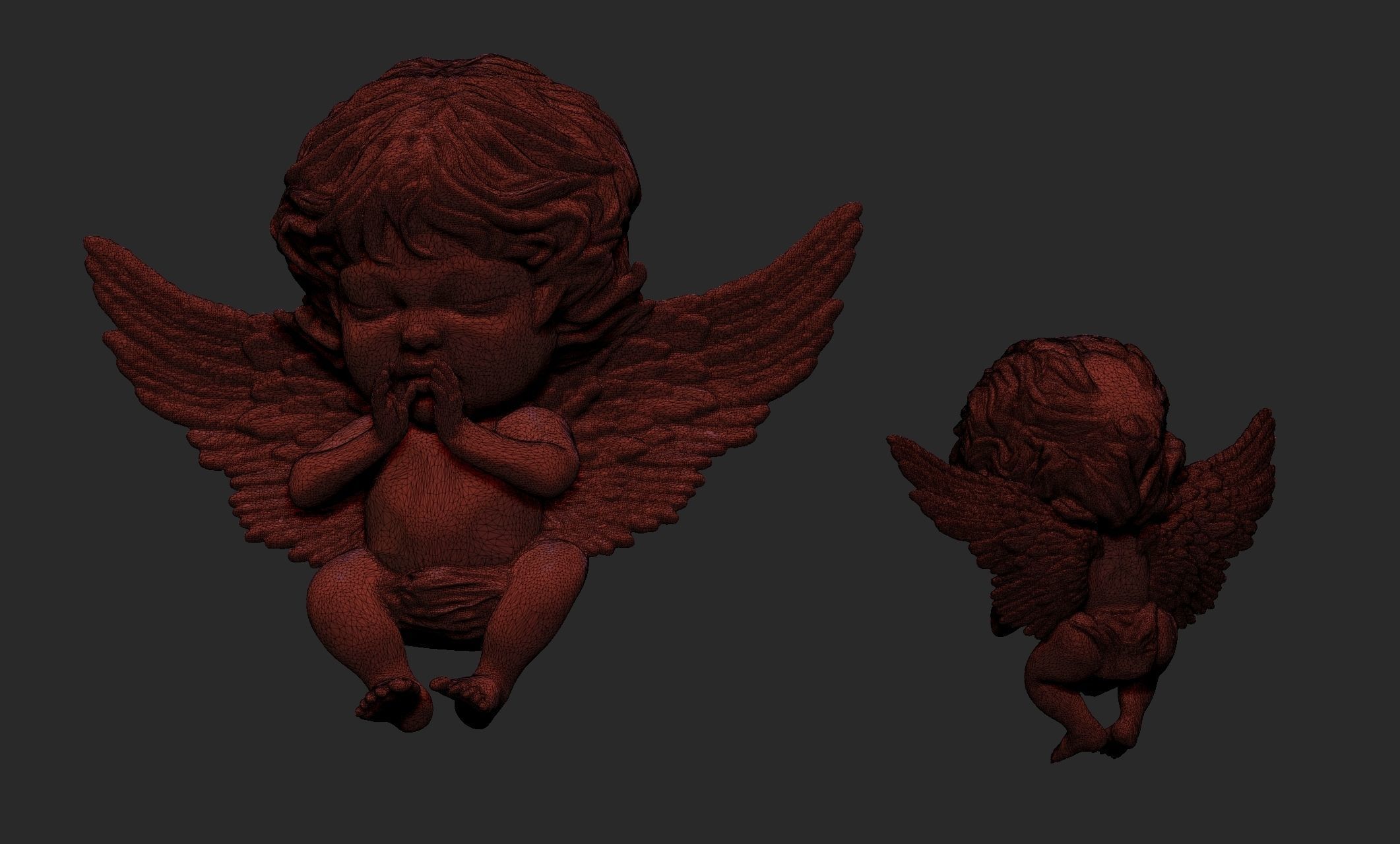 baby angel 3D print model_2