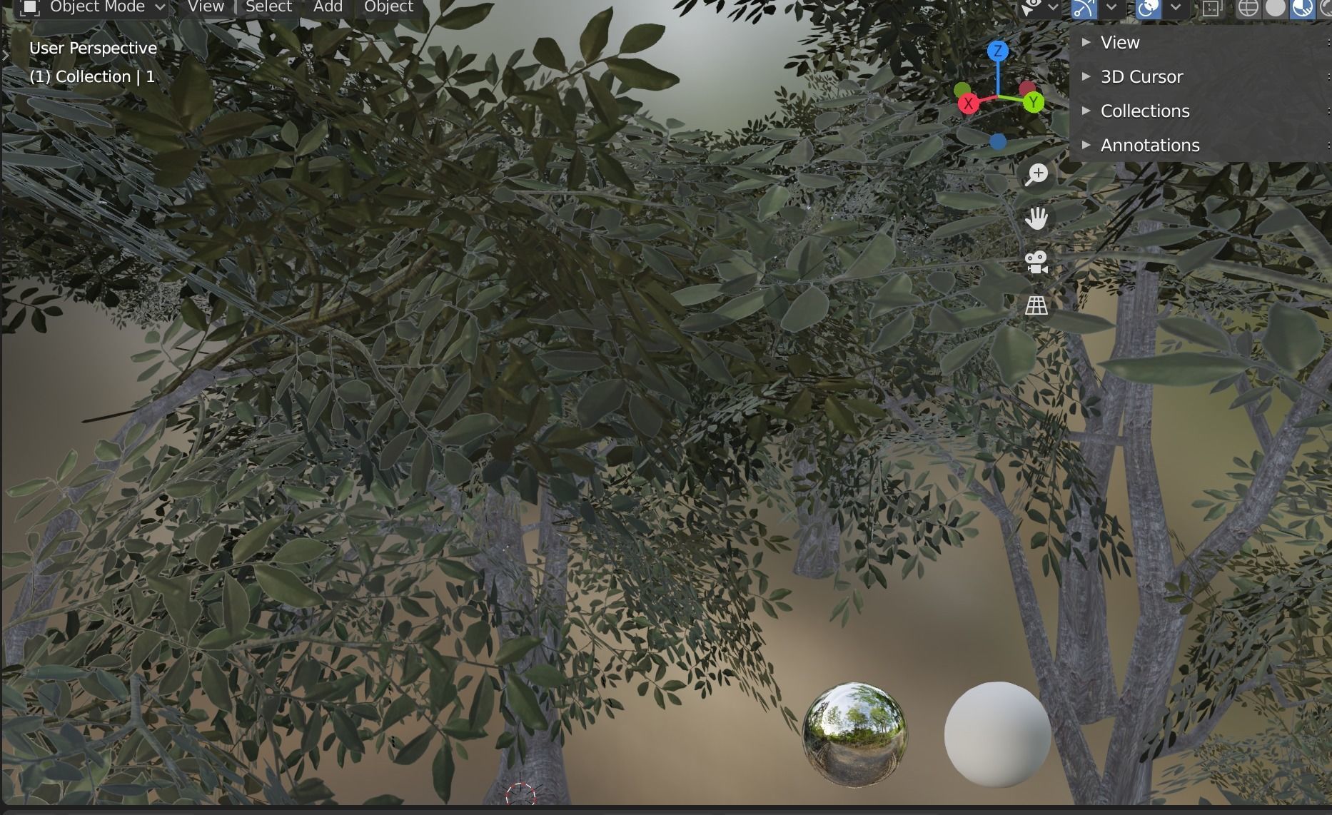 group tree jungle Low-poly 3D model_3