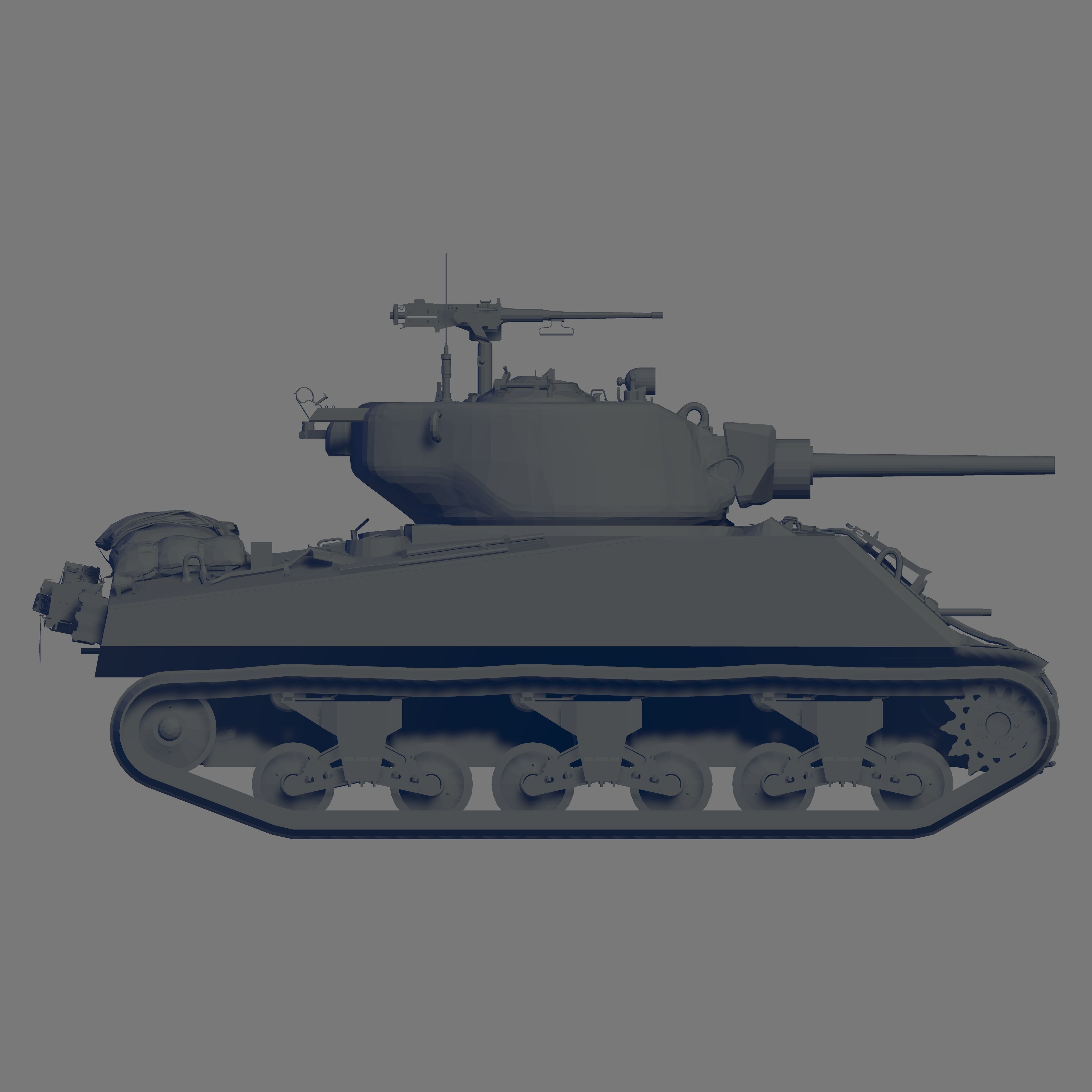 M4A3E2 3D model_3
