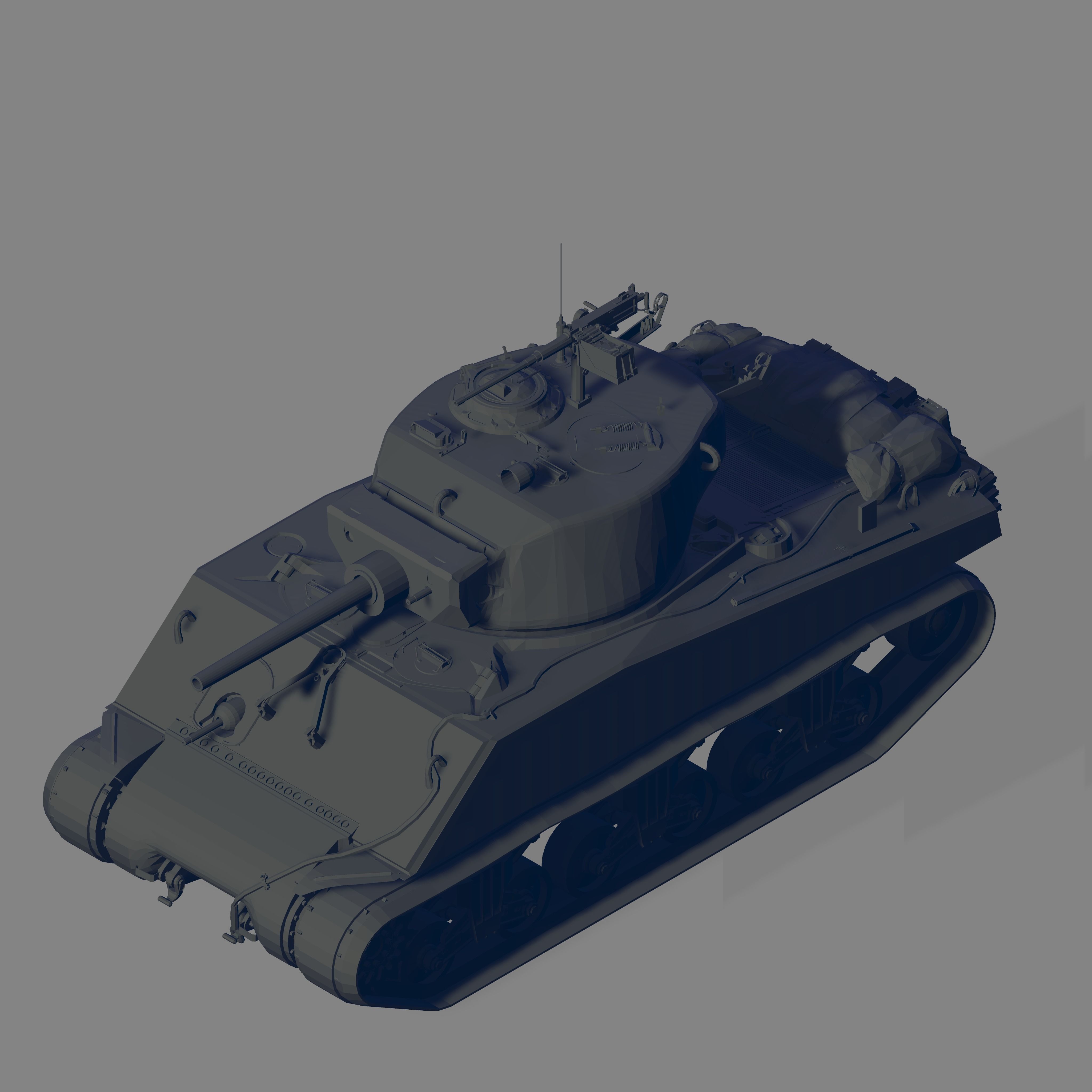 M4A3E2 3D model_1