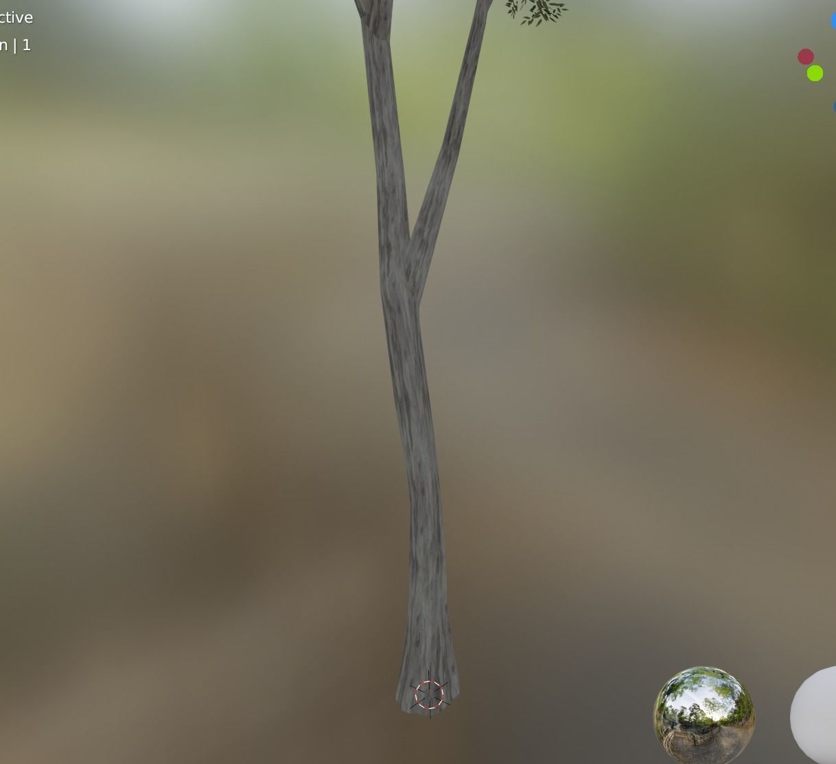 eucalyptus tree Low-poly 3D model_2