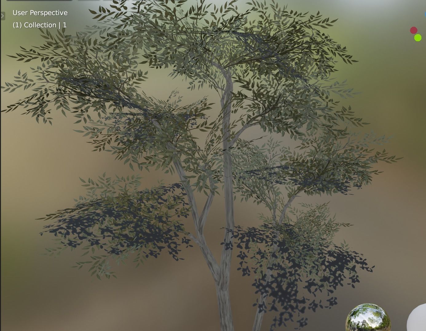 eucalyptus tree Low-poly 3D model_1