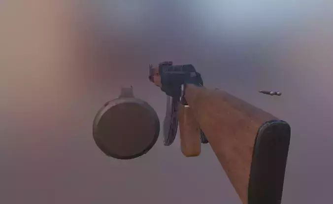 Modular AK47 Low-poly 3D model
