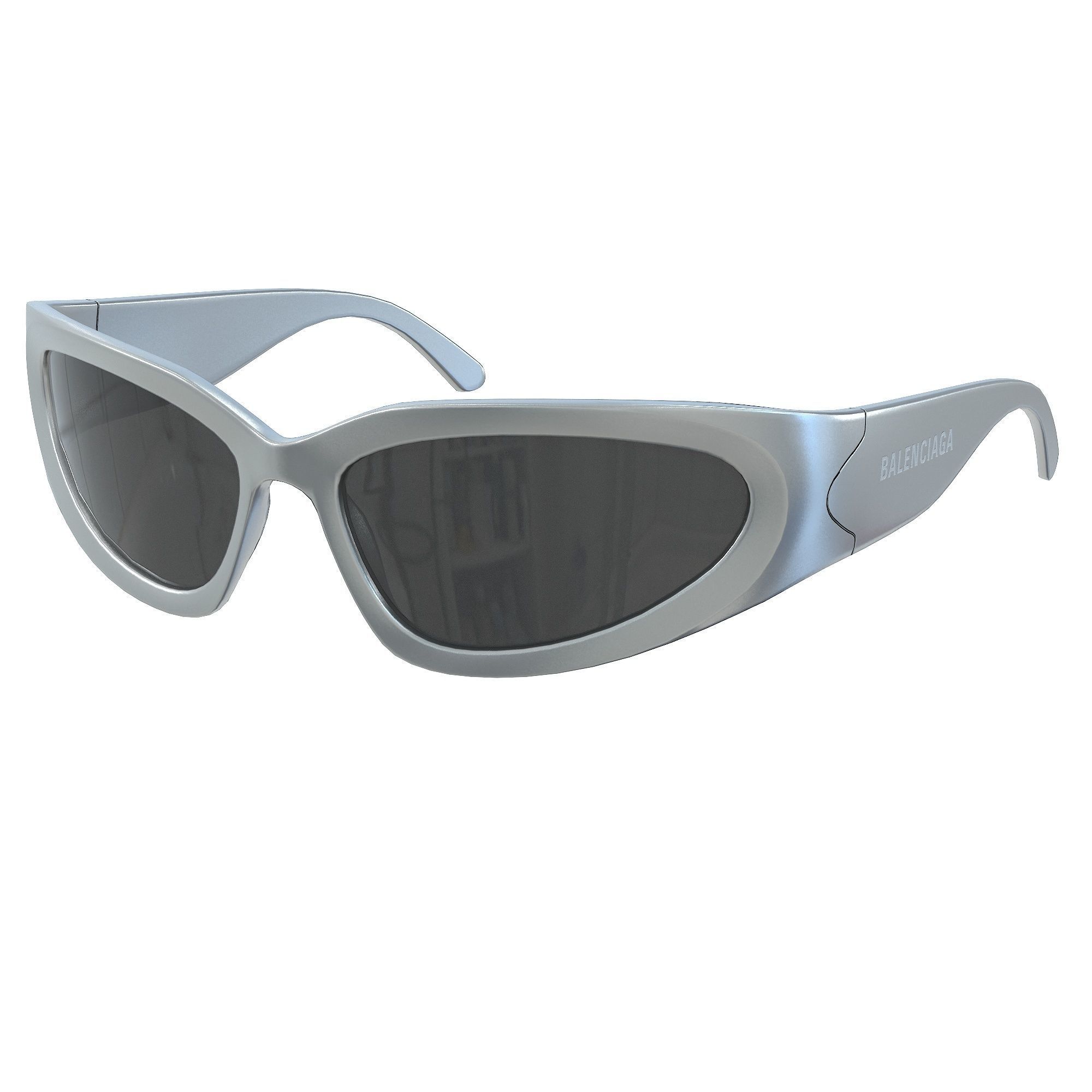 Balenciaga Swift Oval Sunglasses Low-poly 3D model_8