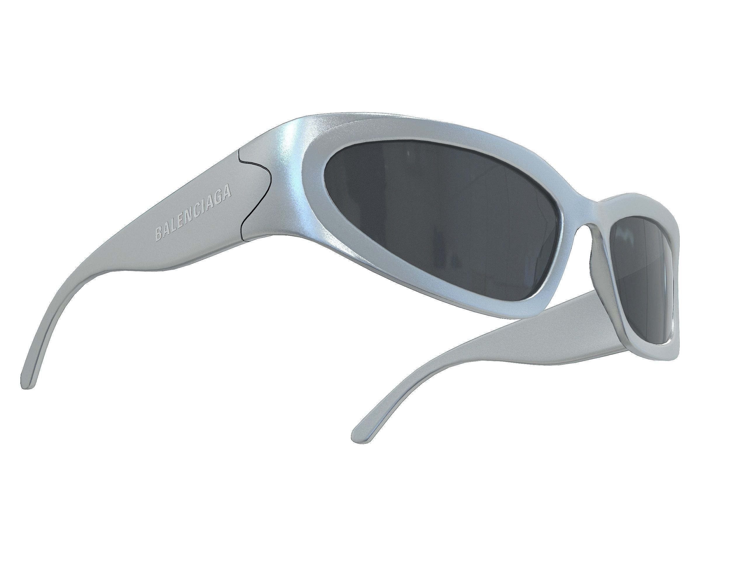Balenciaga Swift Oval Sunglasses Low-poly 3D model_7