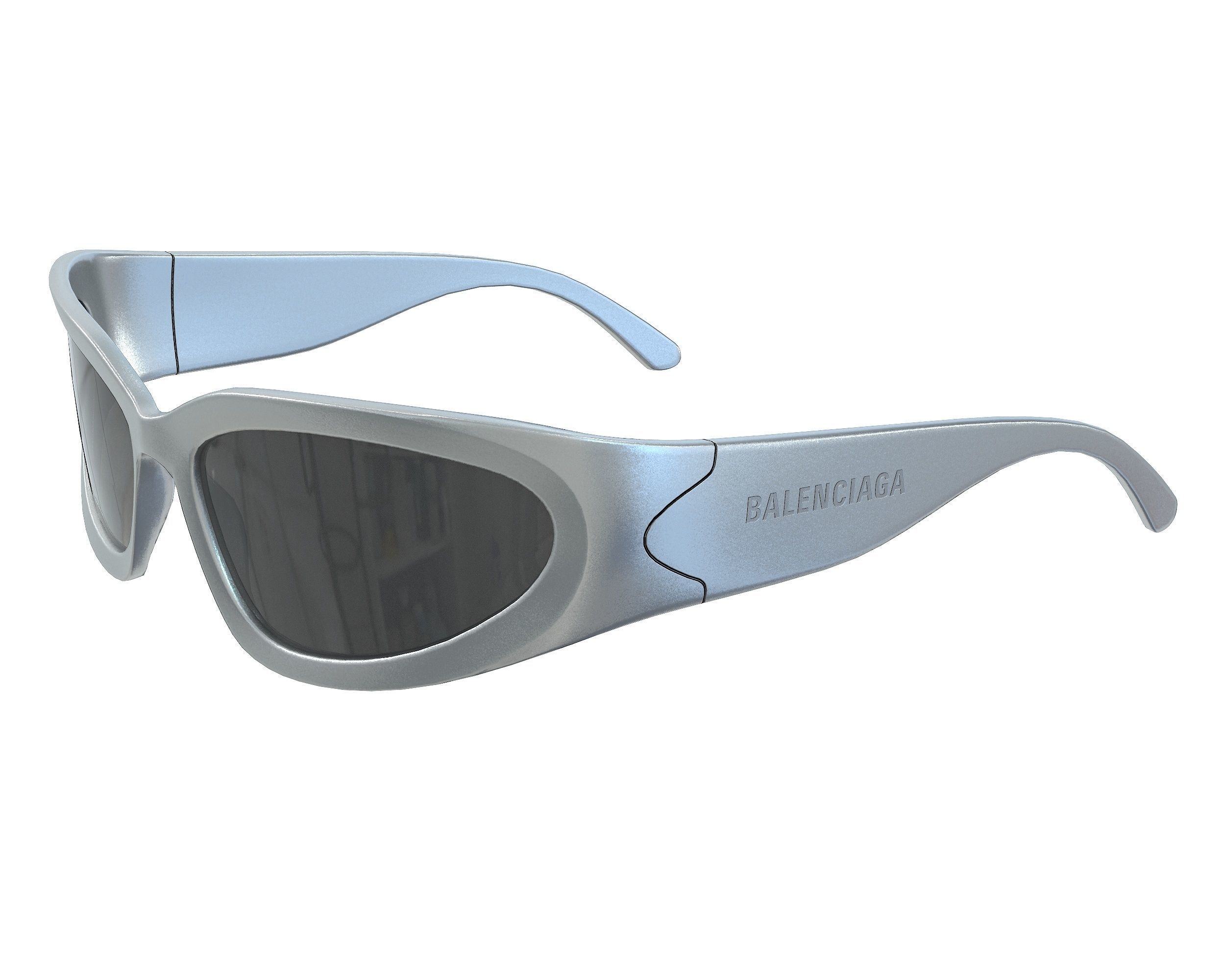 Balenciaga Swift Oval Sunglasses Low-poly 3D model_13
