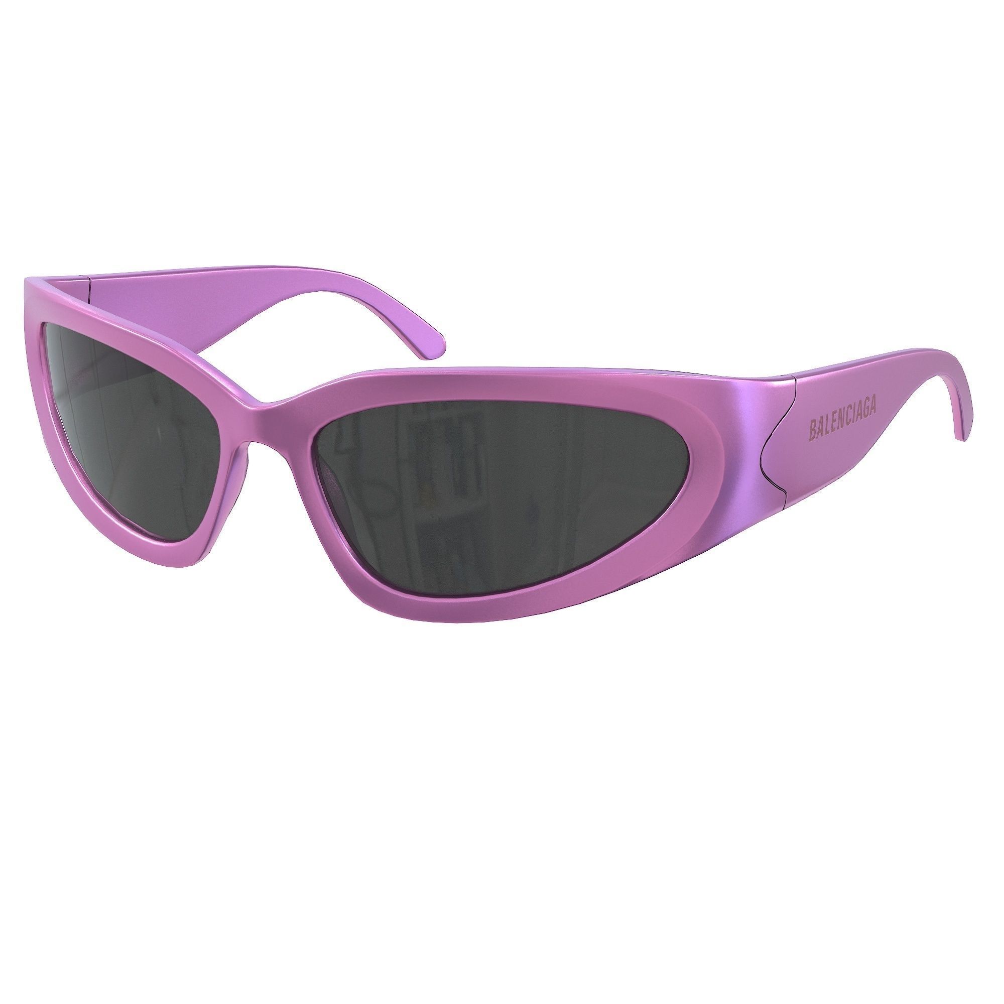 Balenciaga Swift Oval Sunglasses Low-poly 3D model_2