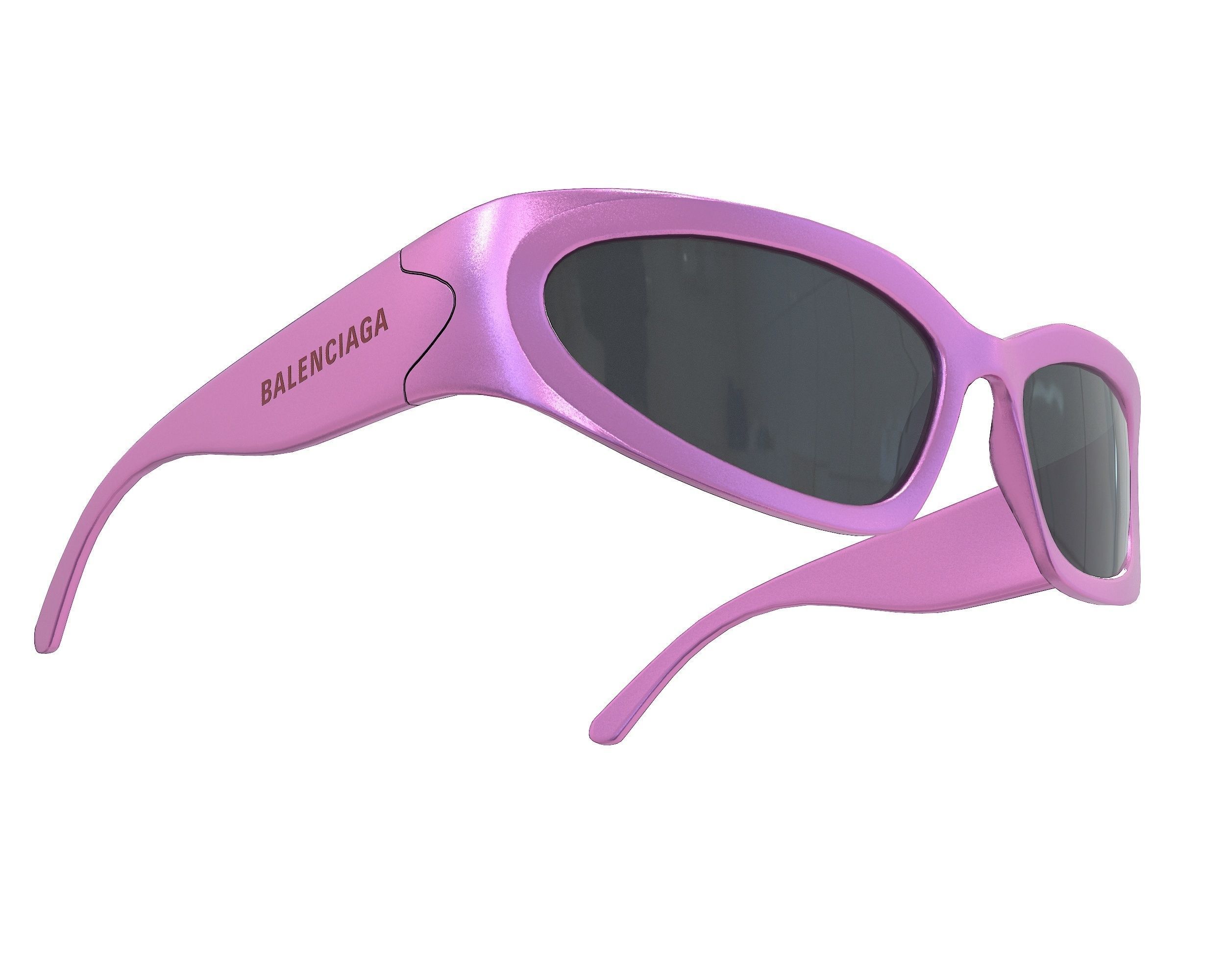 Balenciaga Swift Oval Sunglasses Low-poly 3D model_11