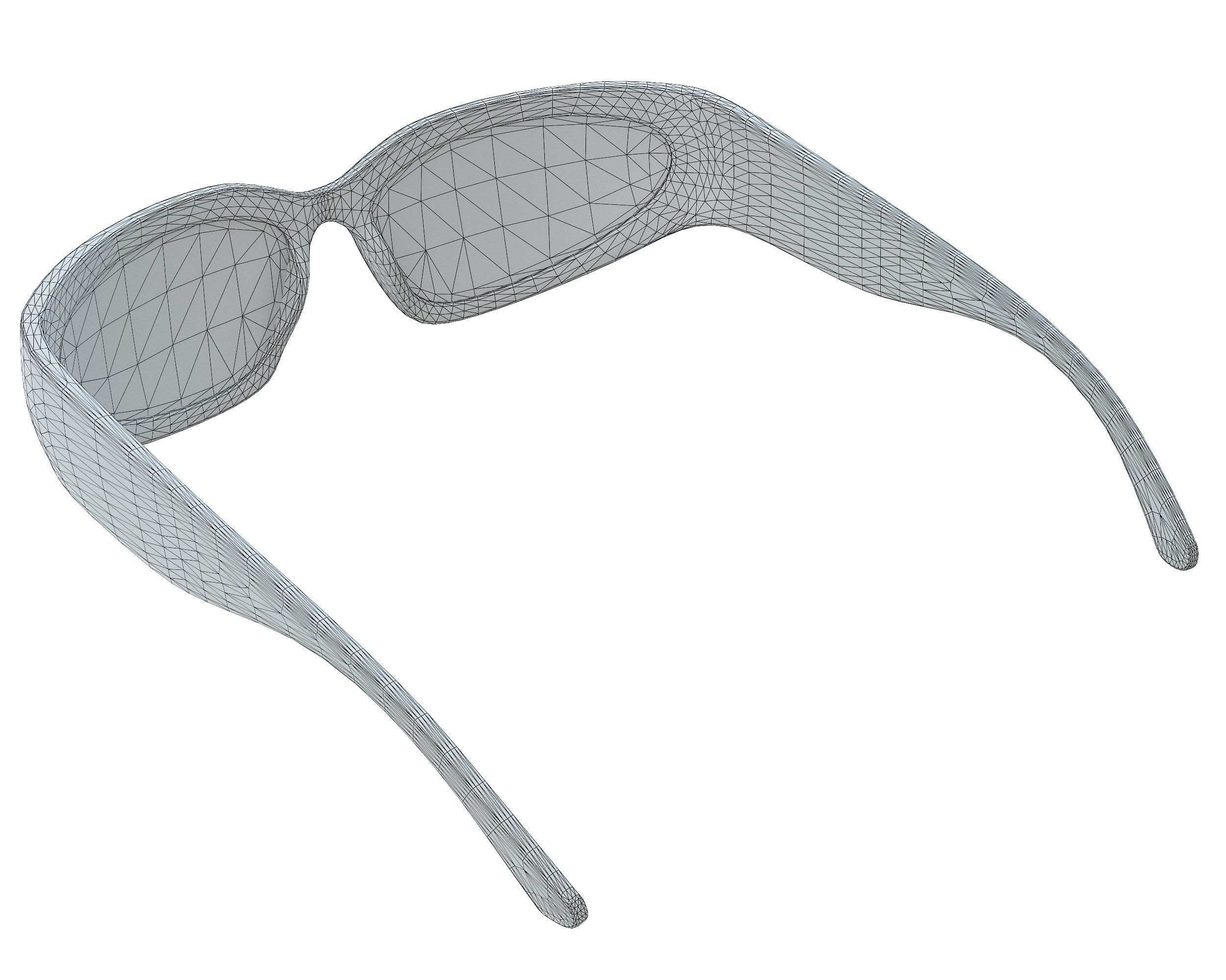 Balenciaga Swift Oval Sunglasses Low-poly 3D model_17