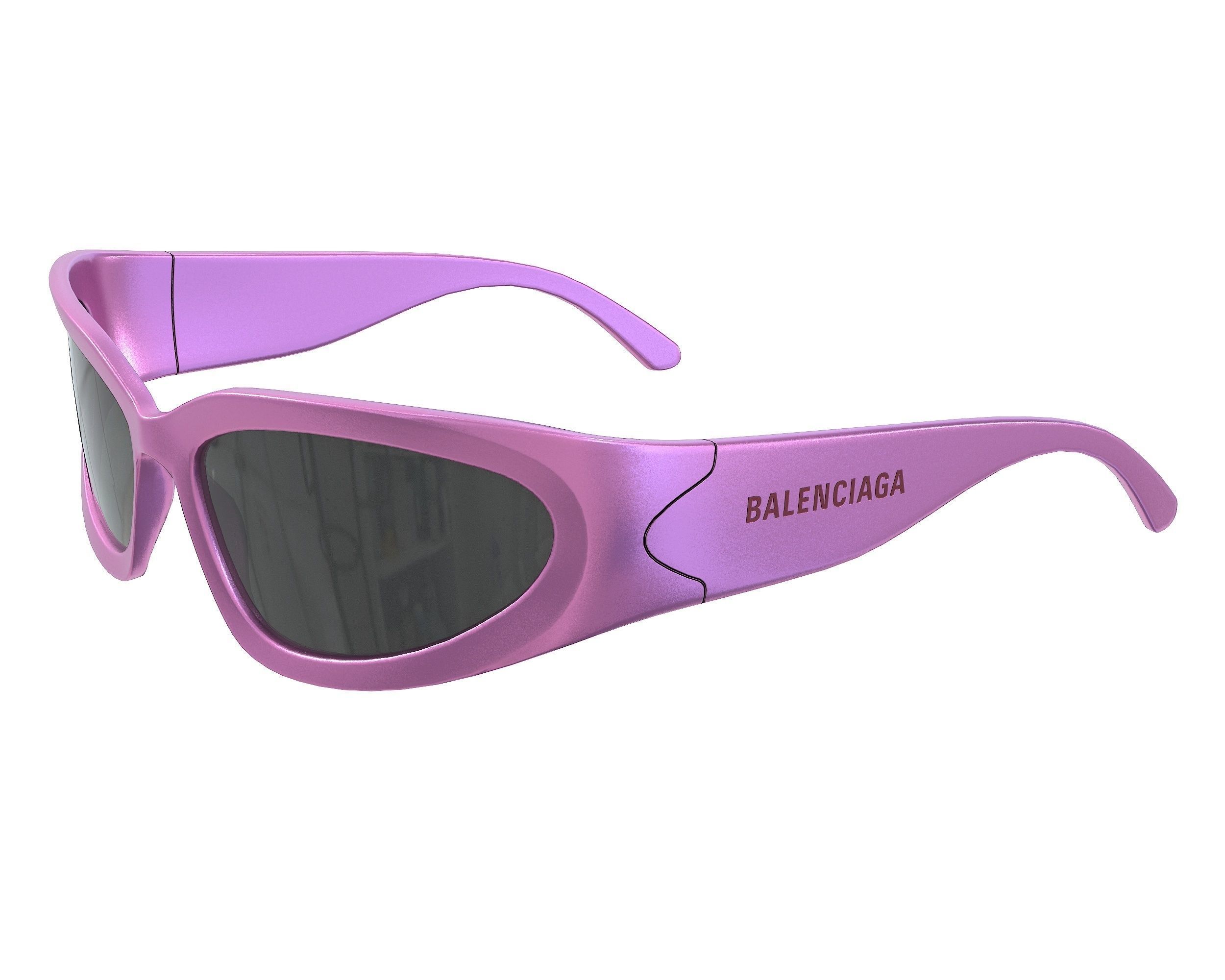 Balenciaga Swift Oval Sunglasses Low-poly 3D model_10