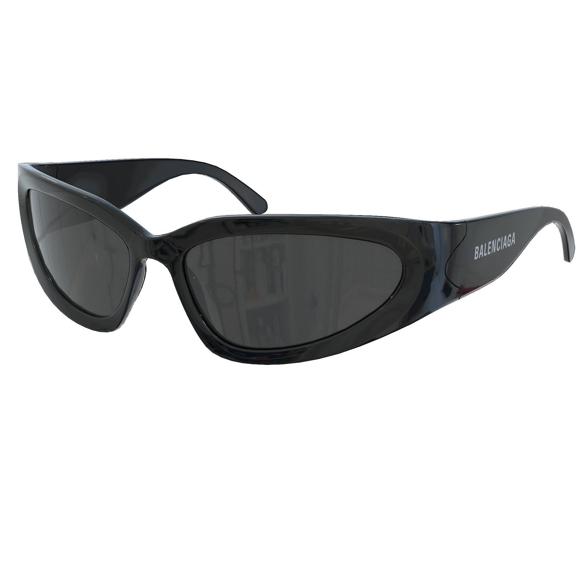 Balenciaga Swift Oval Sunglasses Low-poly 3D model_5