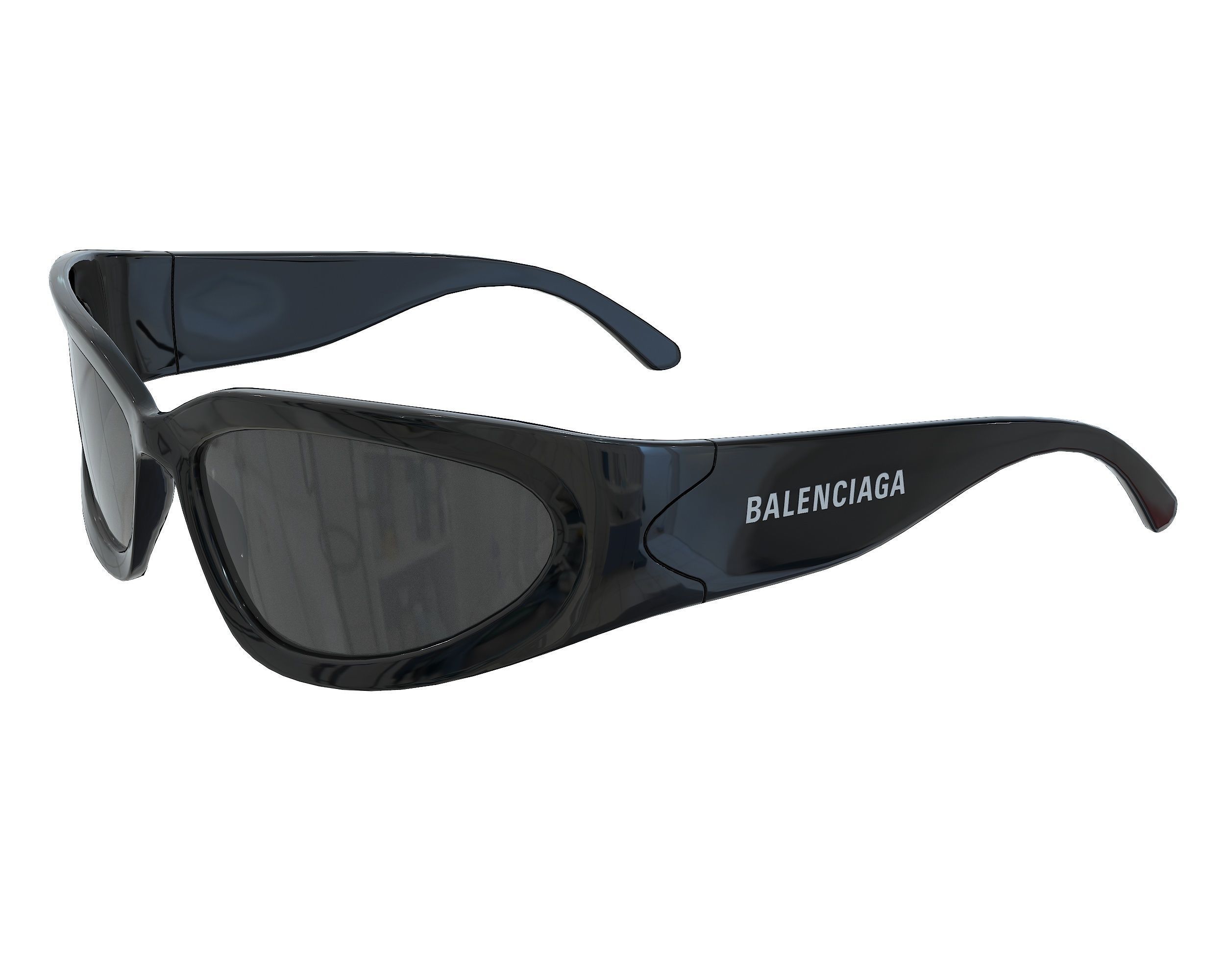 Balenciaga Swift Oval Sunglasses Low-poly 3D model_12
