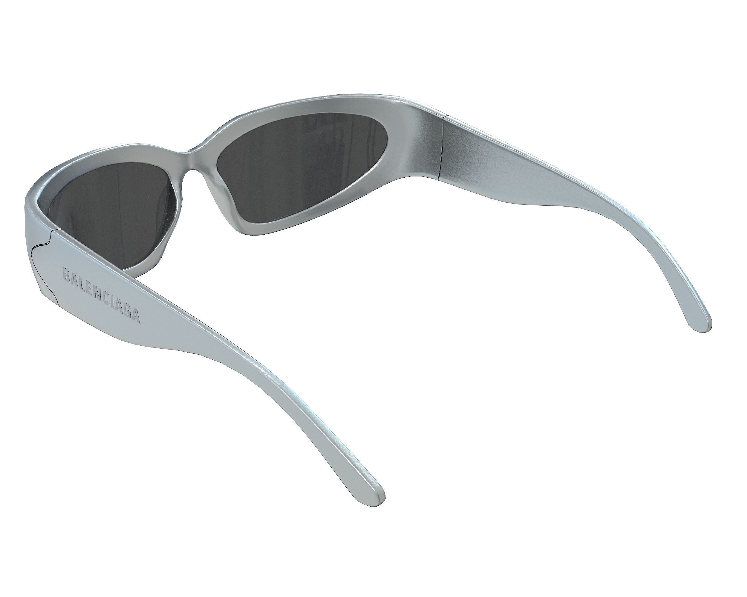 Balenciaga Swift Oval Sunglasses Low-poly 3D model_15