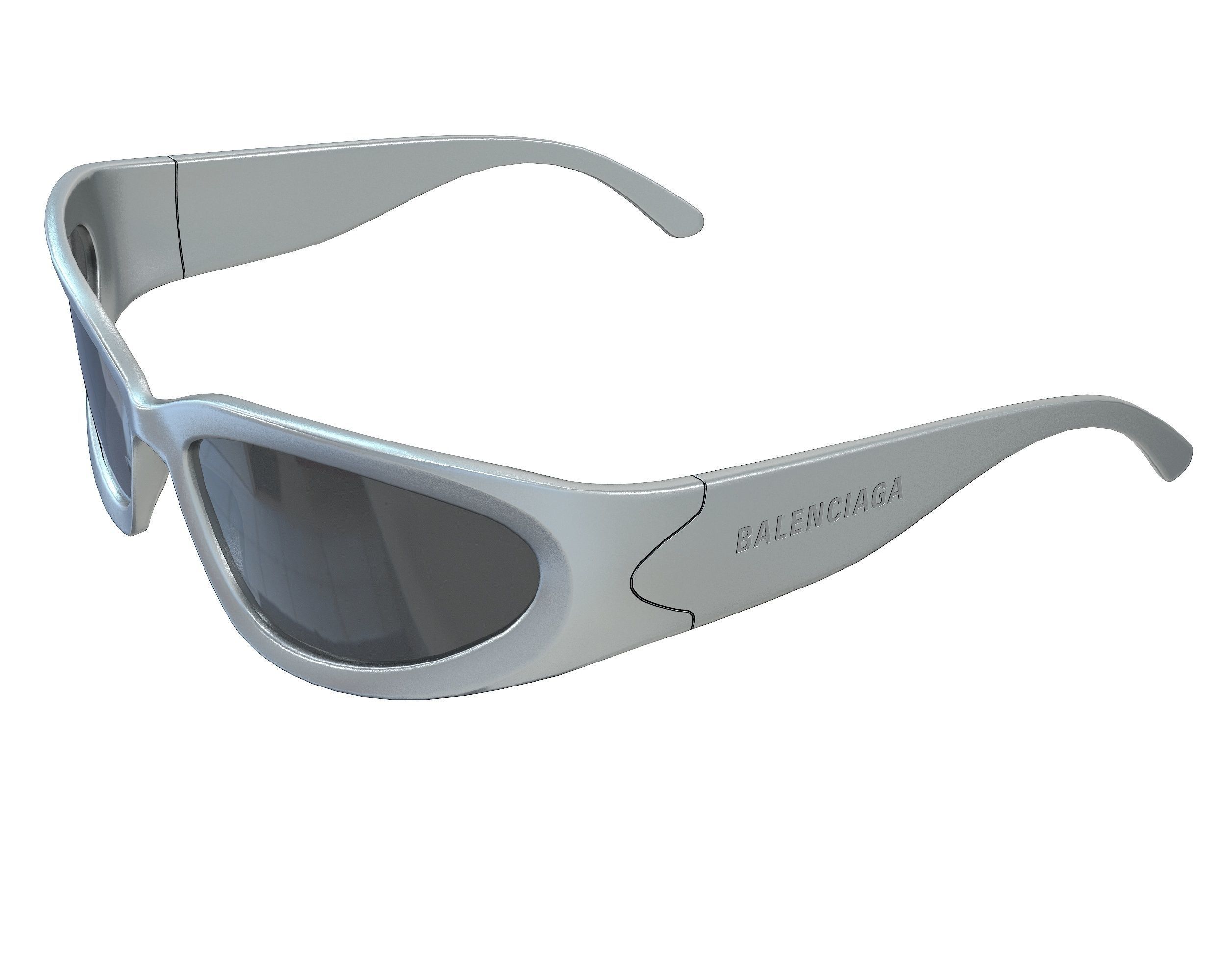 Balenciaga Swift Oval Sunglasses Low-poly 3D model_9